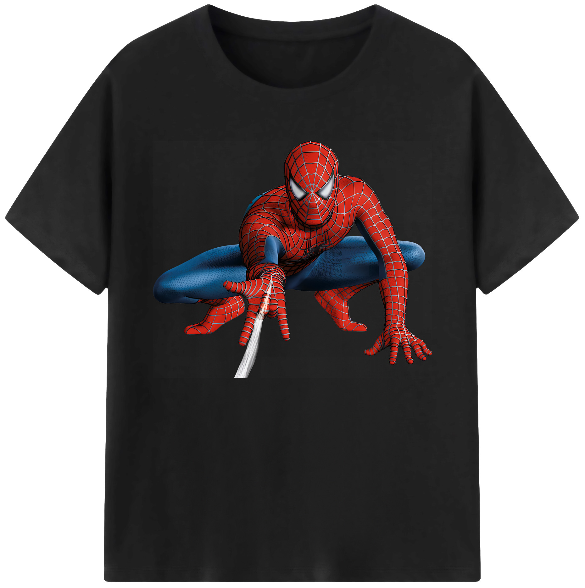 （画像用） Spider Man スパイダーマン 綿100％ メンズ半袖Tシャツ｜肌触りやわらか＆通気性