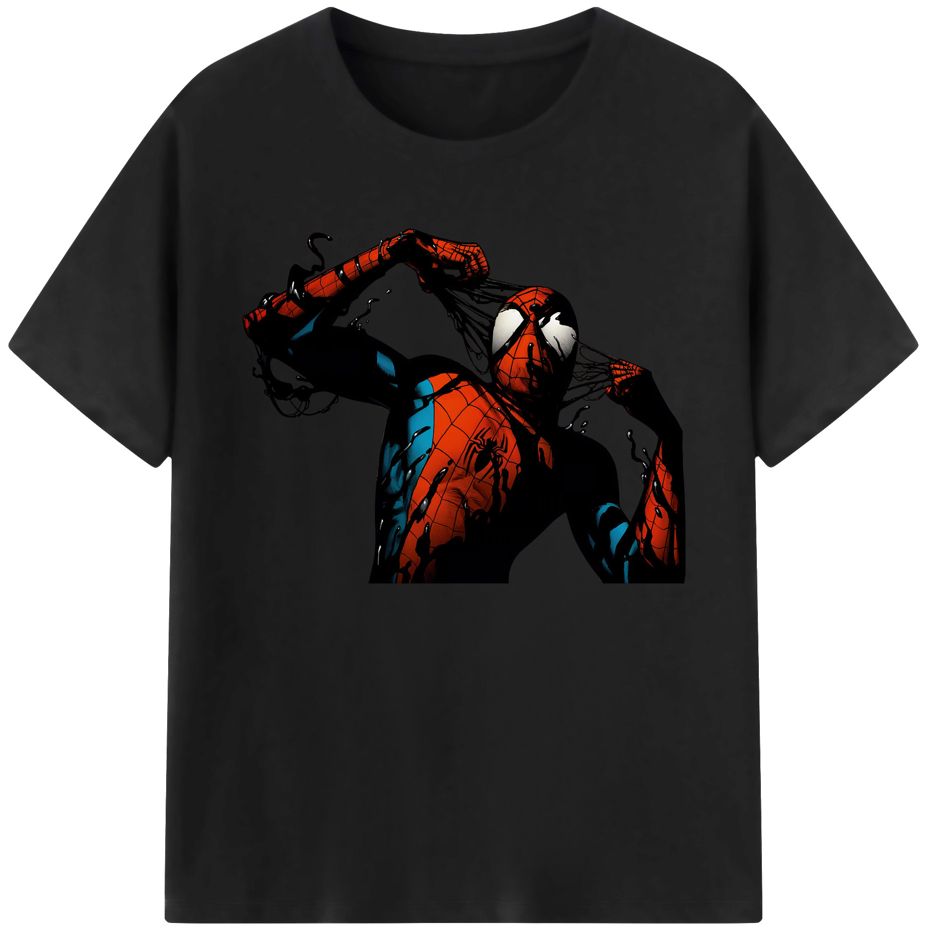 （画像用） Spider Man スパイダーマン 綿100％ メンズ半袖Tシャツ｜肌触りやわらか＆通気性