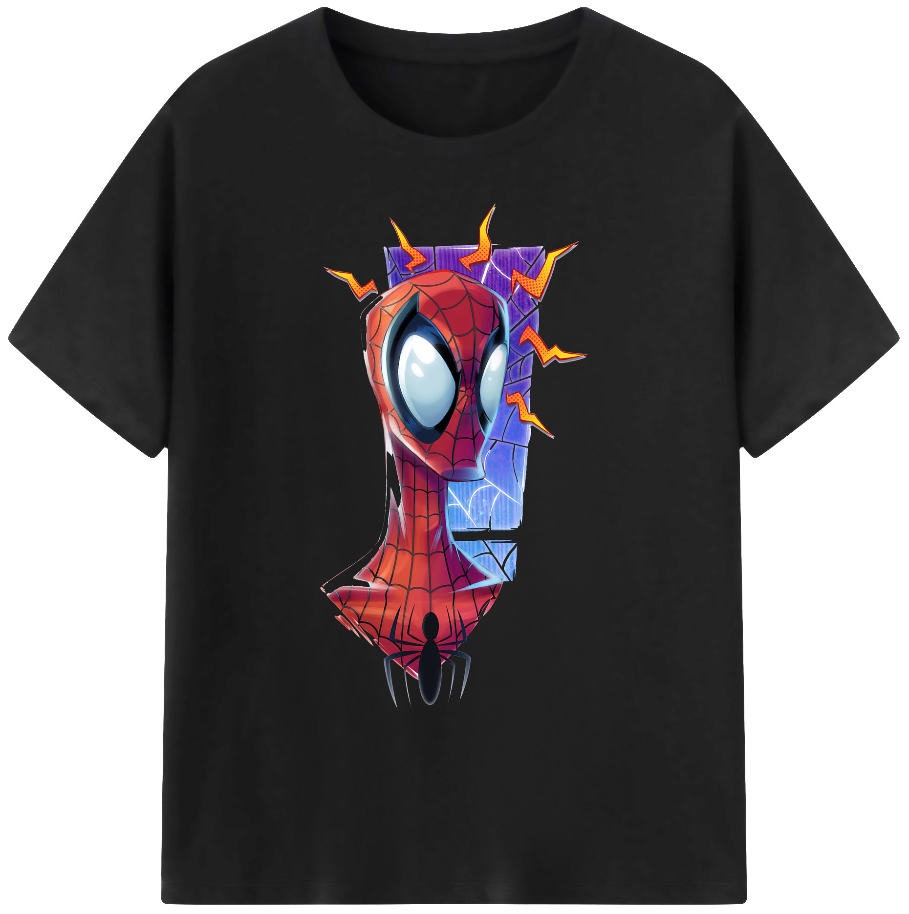 （画像用） Spider Man スパイダーマン 綿100％ メンズ半袖Tシャツ｜肌触りやわらか＆通気性