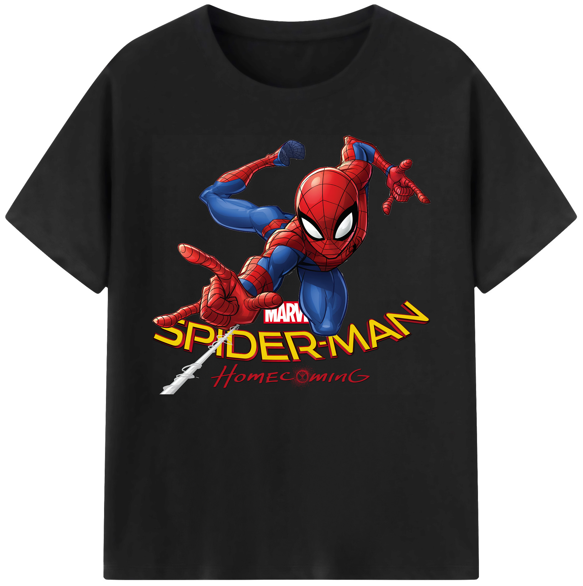 （画像用） Spider Man スパイダーマン 綿100％ メンズ半袖Tシャツ｜肌触りやわらか＆通気性