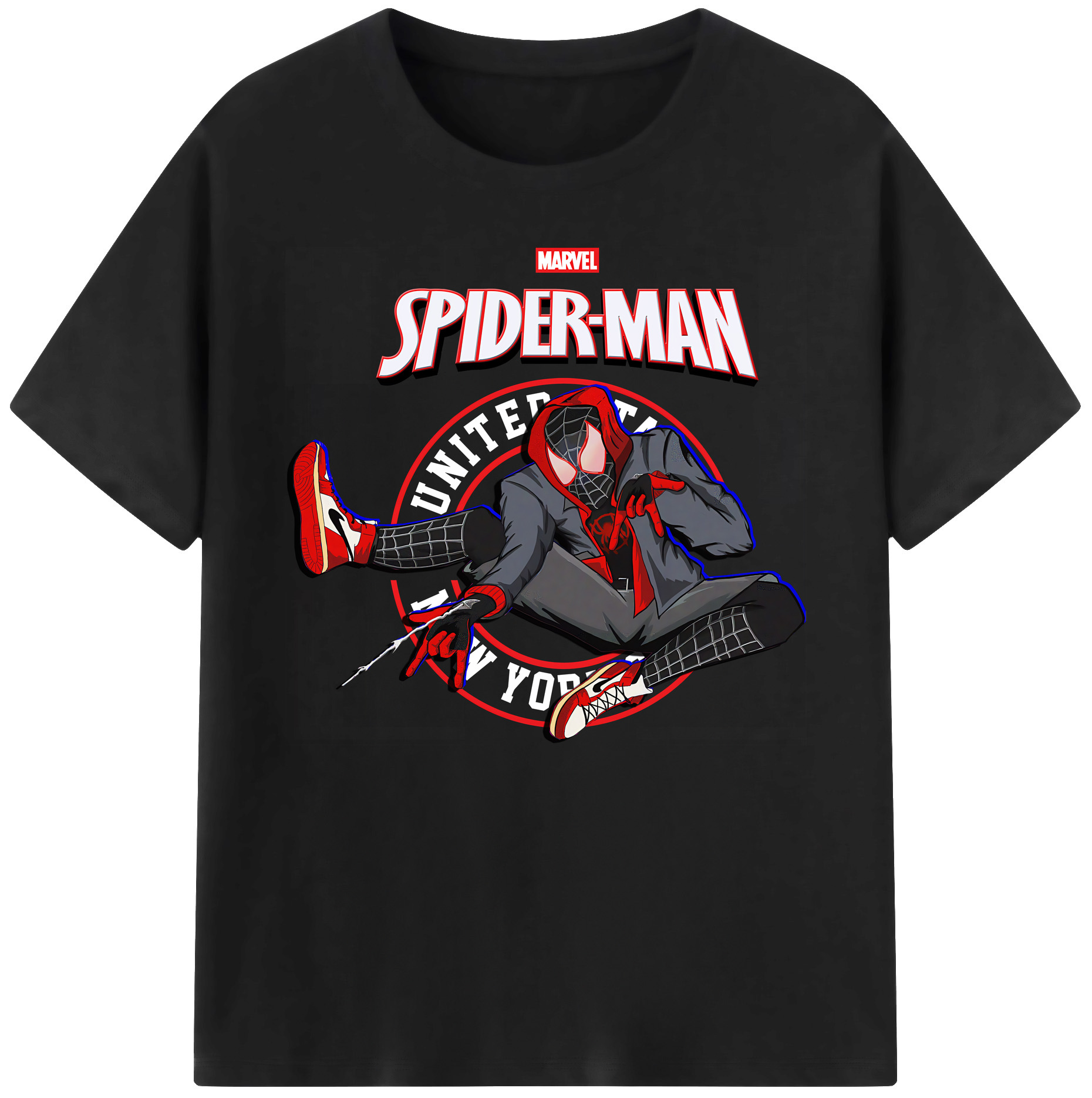 （画像用） Spider Man スパイダーマン 綿100％ メンズ半袖Tシャツ｜肌触りやわらか＆通気性