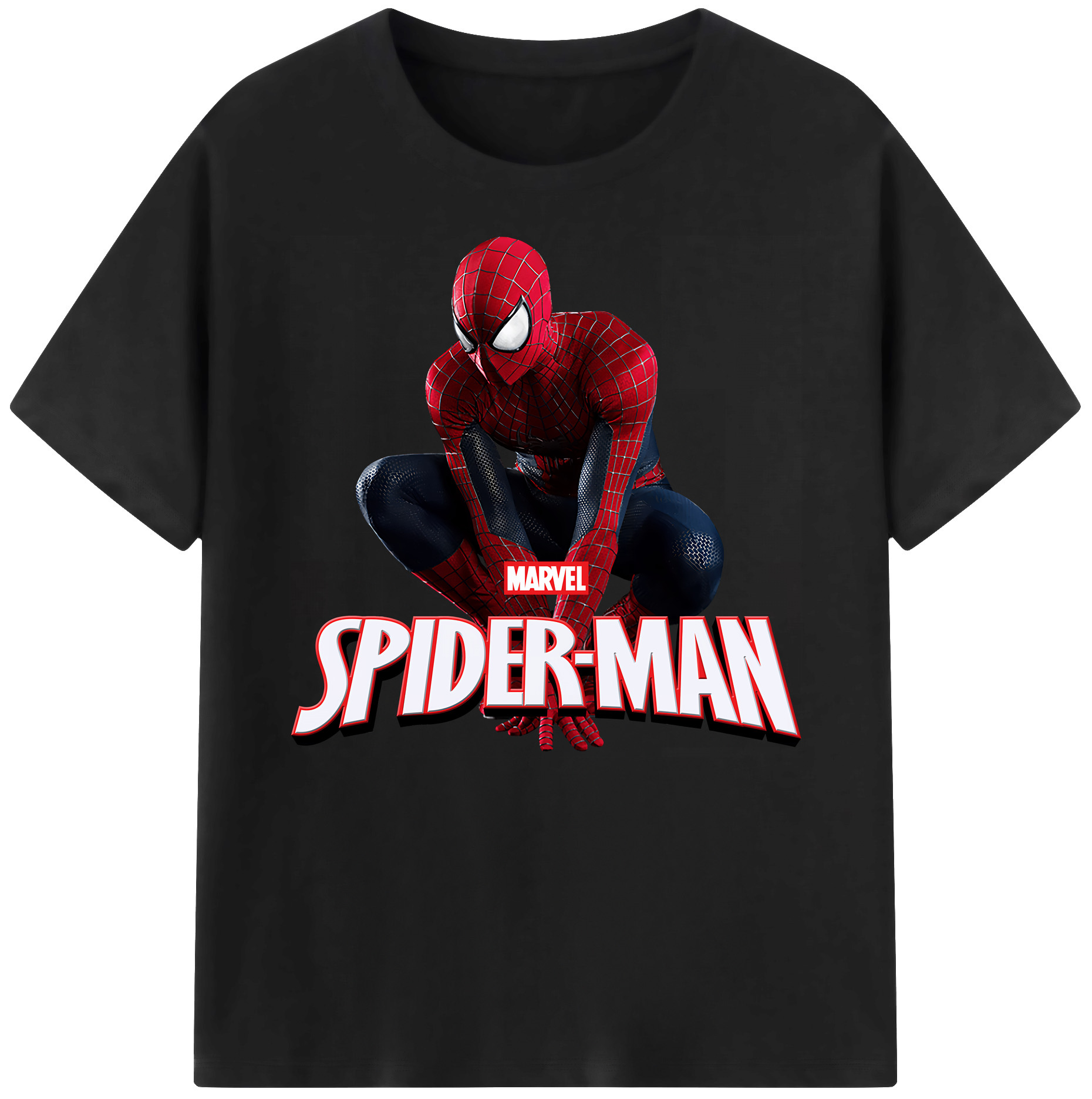 （画像用） Spider Man スパイダーマン 綿100％ メンズ半袖Tシャツ｜肌触りやわらか＆通気性