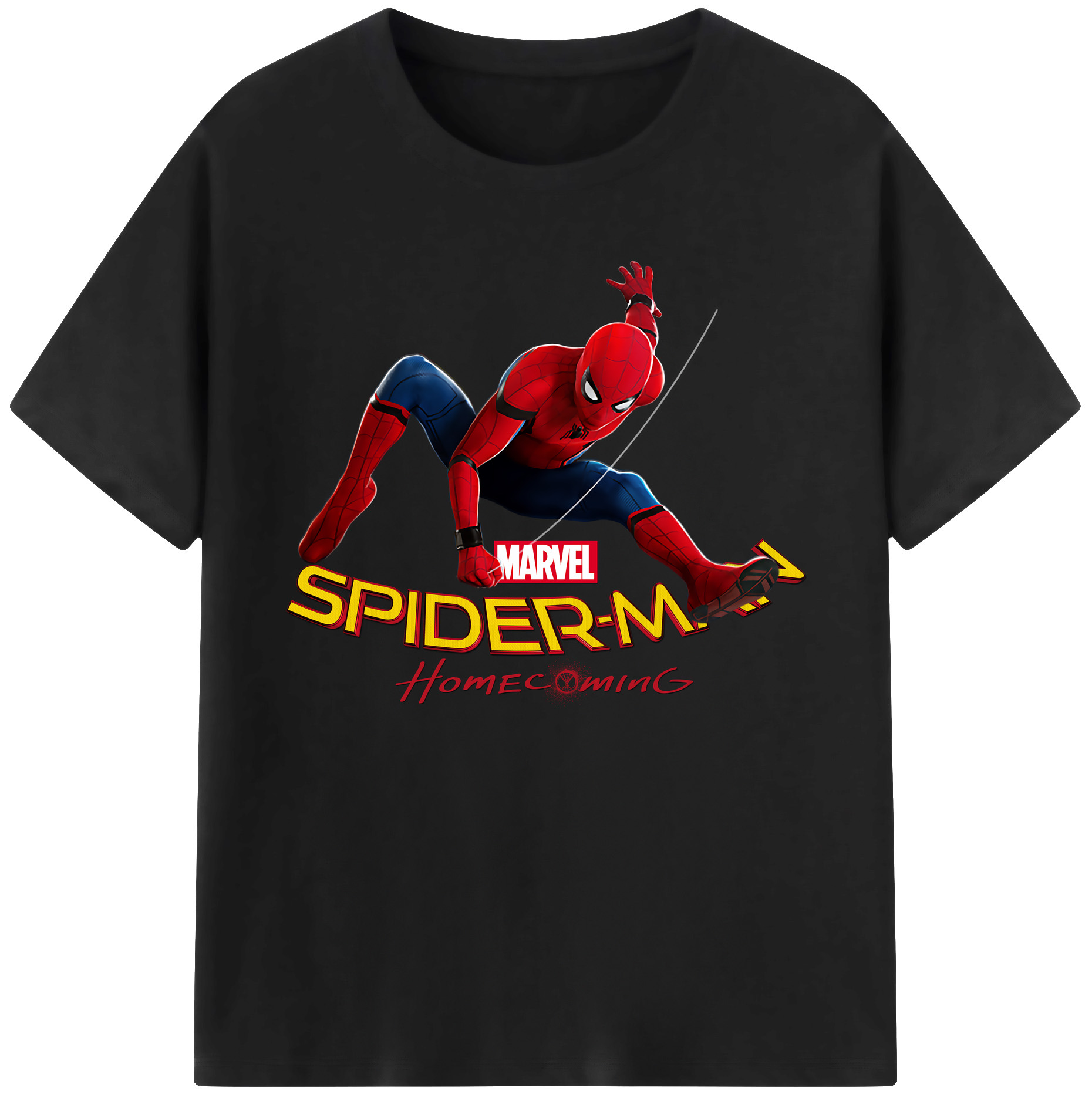 （画像用） Spider Man スパイダーマン 綿100％ メンズ半袖Tシャツ｜肌触りやわらか＆通気性