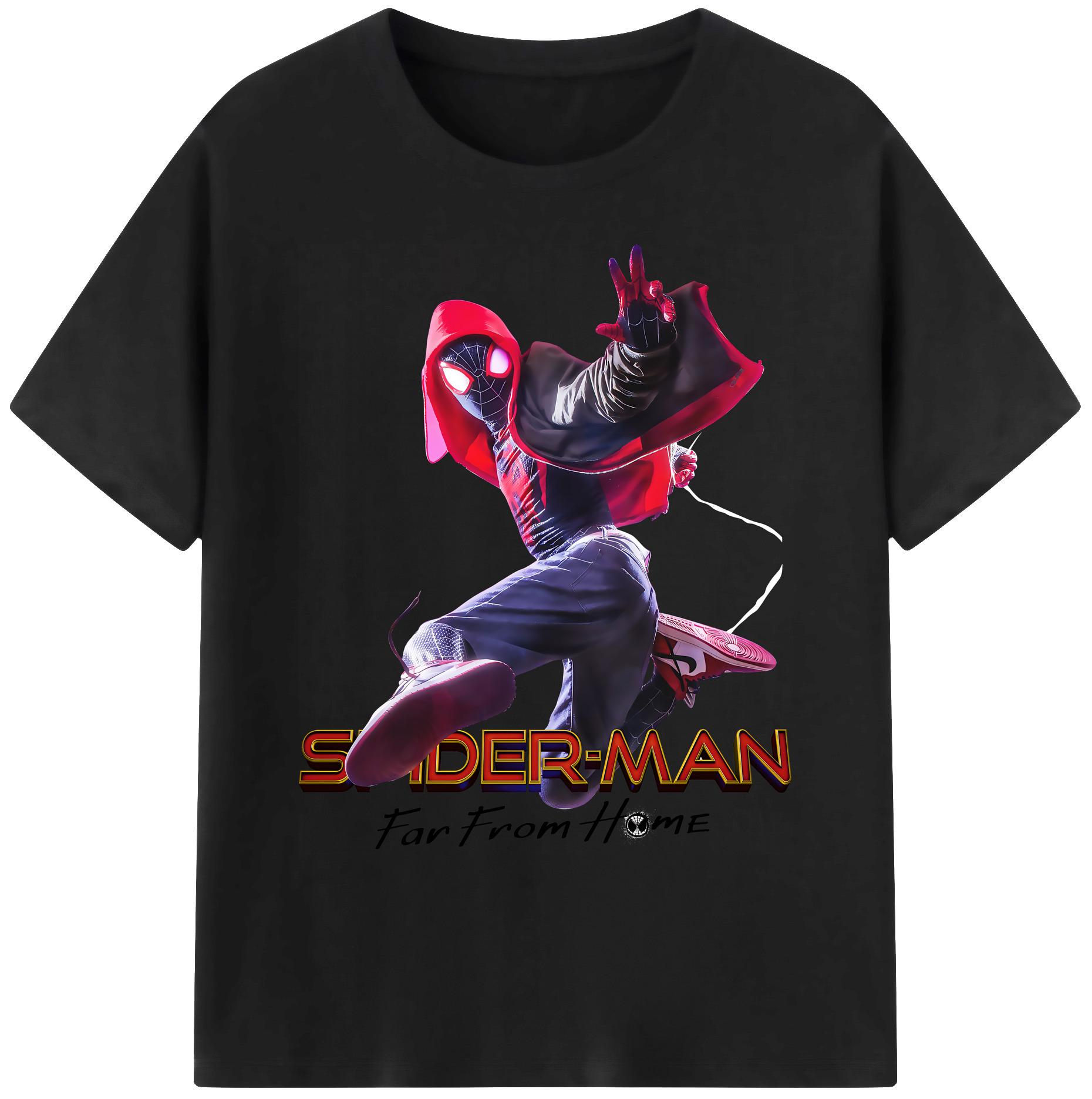 （画像用） Spider Man スパイダーマン 綿100％ メンズ半袖Tシャツ｜肌触りやわらか＆通気性
