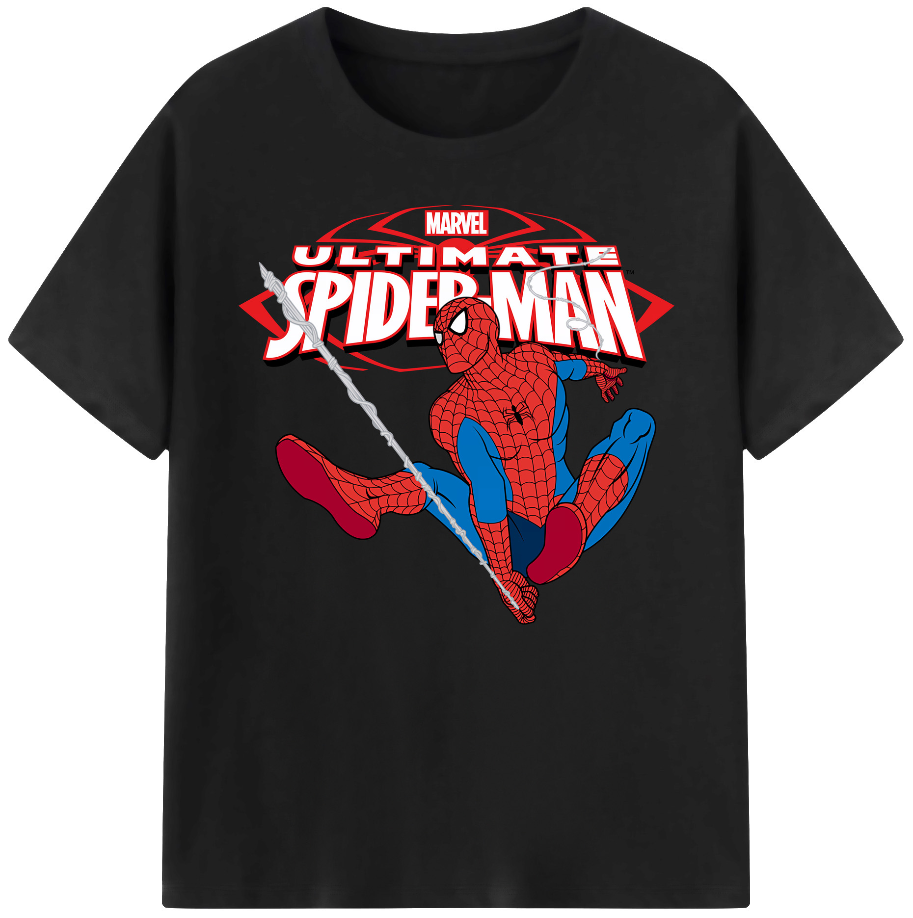 （画像用） Spider Man スパイダーマン 綿100％ メンズ半袖Tシャツ｜肌触りやわらか＆通気性
