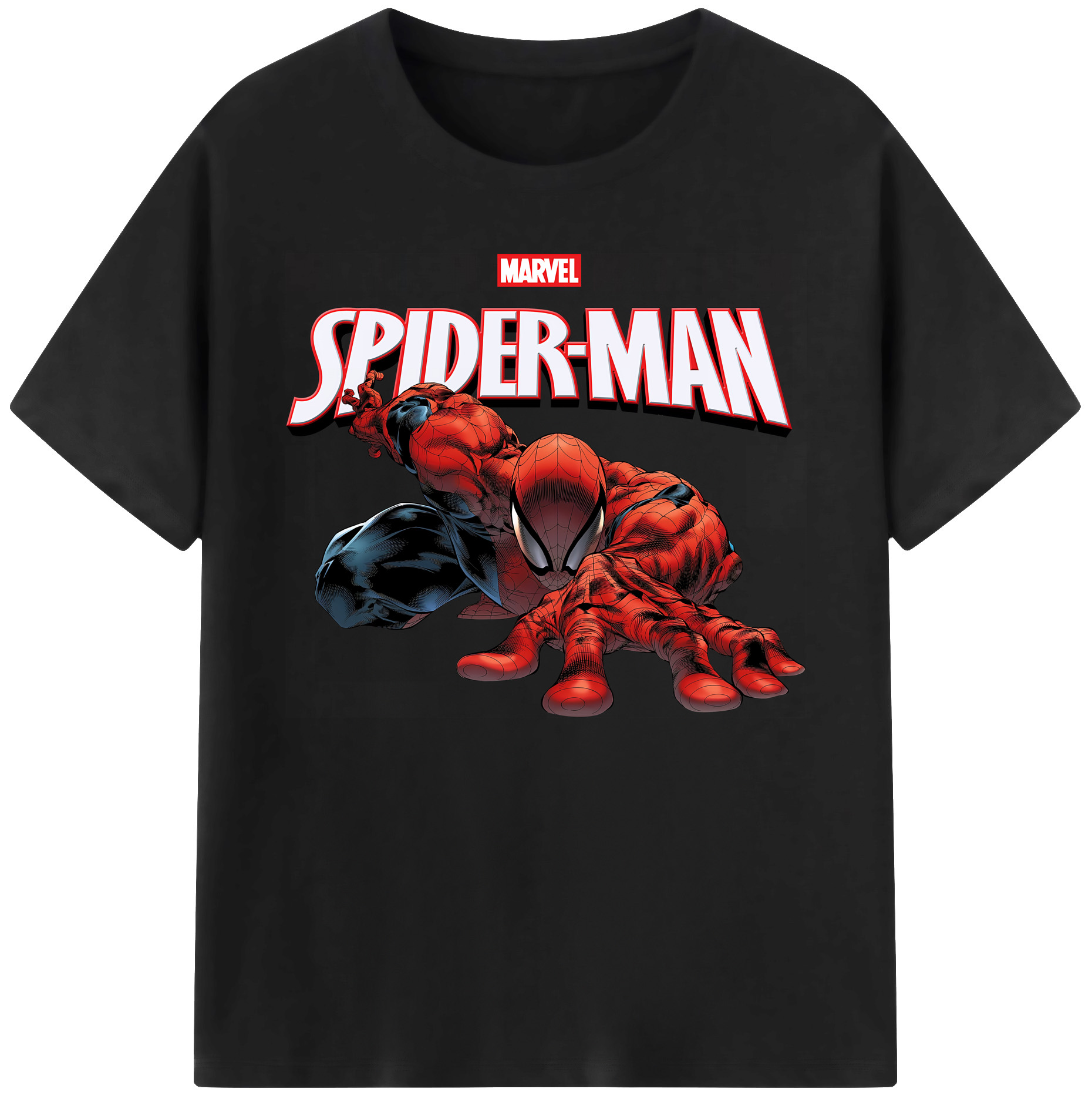 （画像用） Spider Man スパイダーマン 綿100％ メンズ半袖Tシャツ｜肌触りやわらか＆通気性