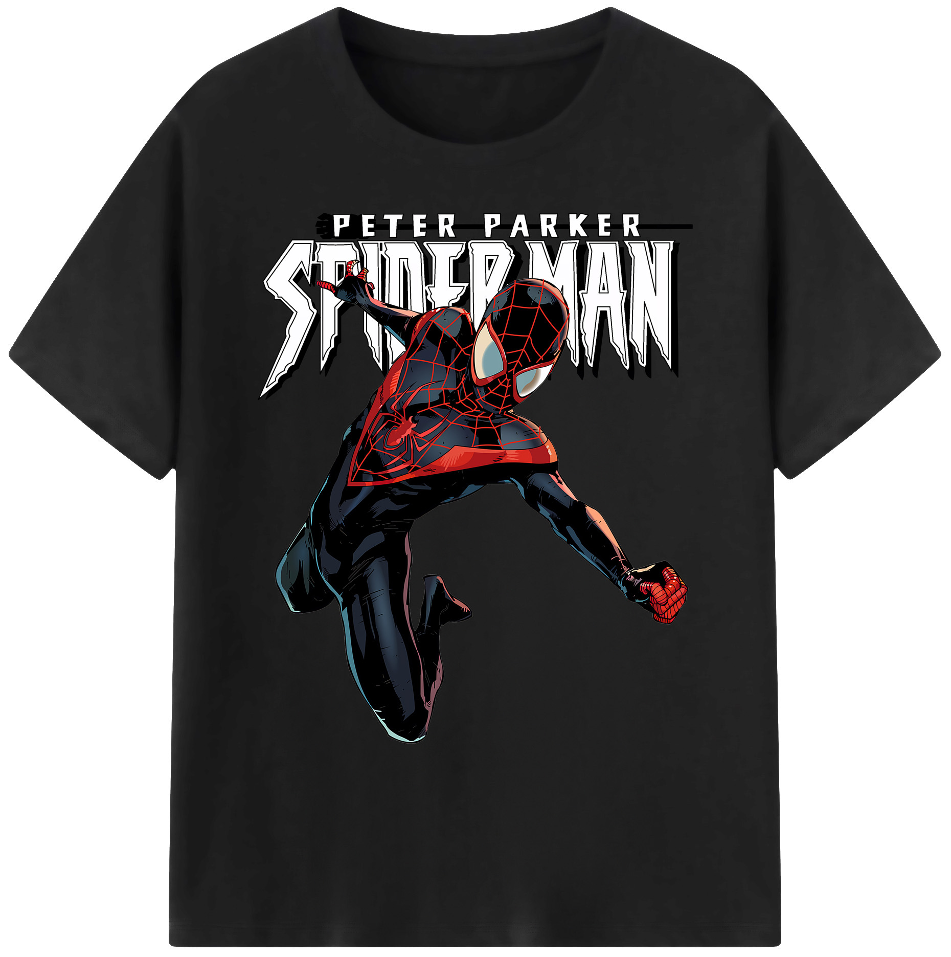 （画像用） Spider Man スパイダーマン 綿100％ メンズ半袖Tシャツ｜肌触りやわらか＆通気性