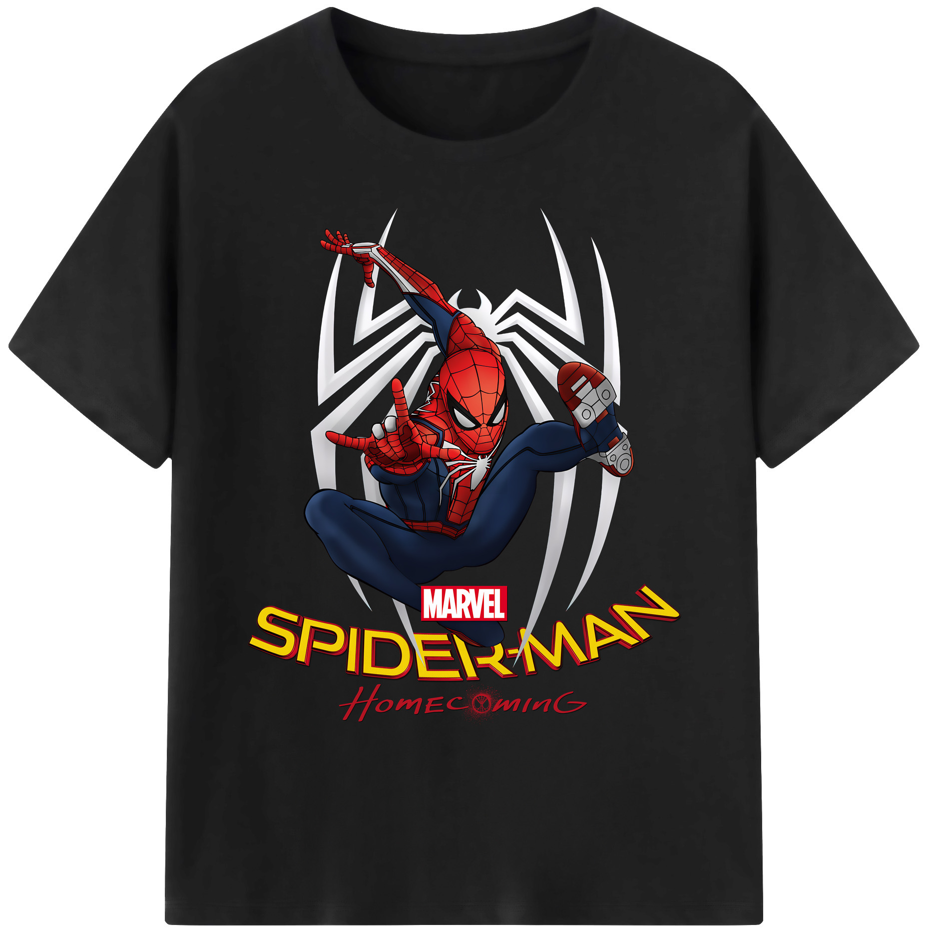 （画像用） Spider Man スパイダーマン 綿100％ メンズ半袖Tシャツ｜肌触りやわらか＆通気性