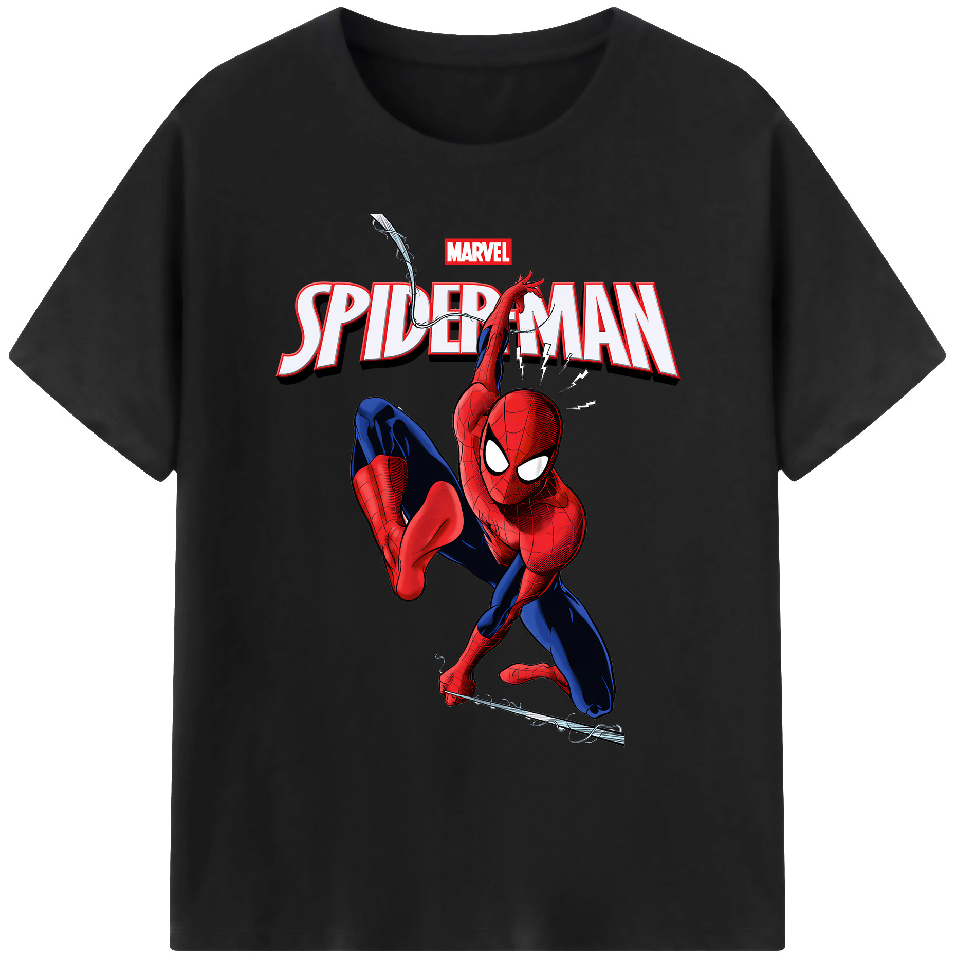 （画像用） Spider Man スパイダーマン 綿100％ メンズ半袖Tシャツ｜肌触りやわらか＆通気性