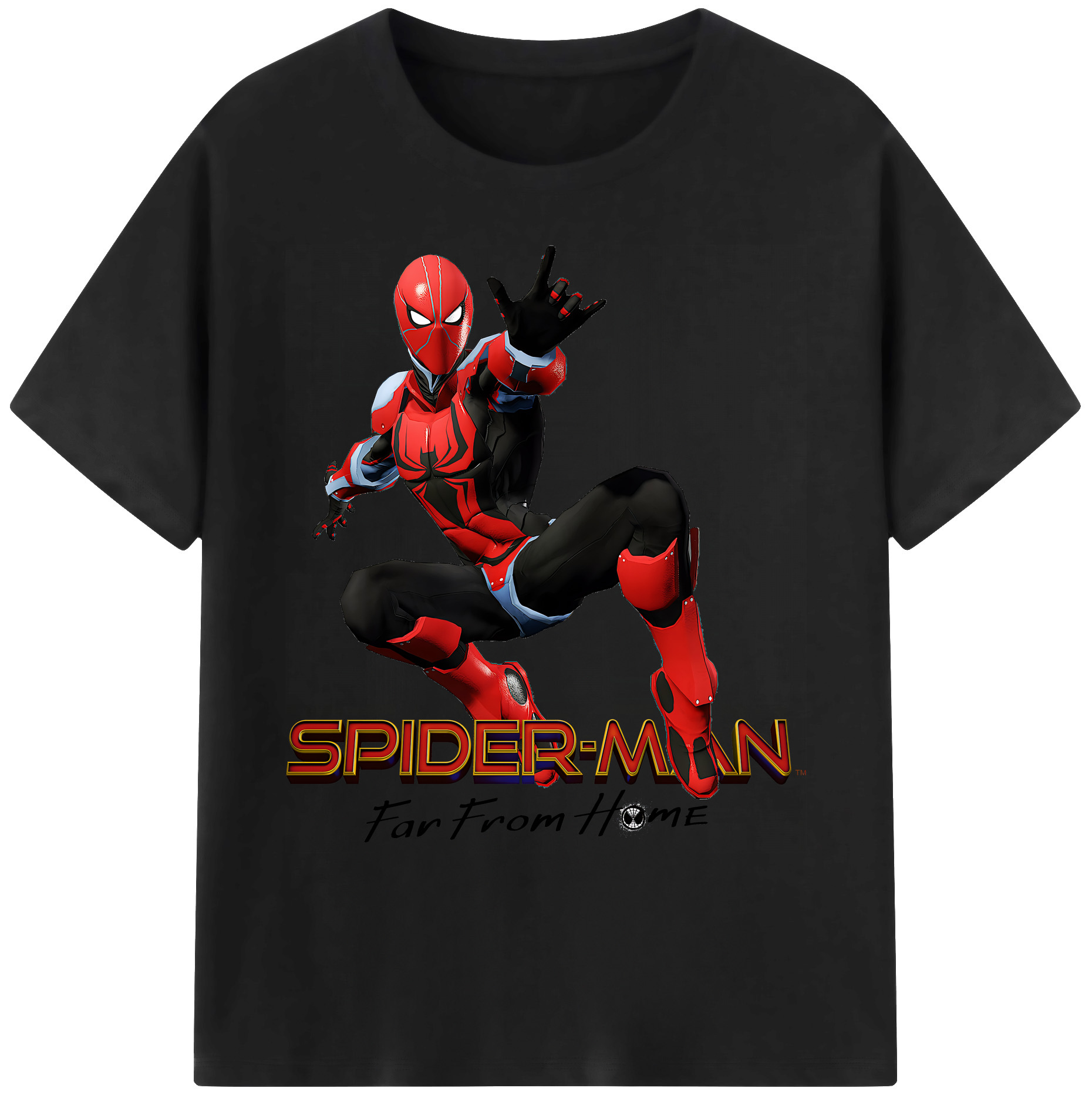 （画像用） Spider Man スパイダーマン 綿100％ メンズ半袖Tシャツ｜肌触りやわらか＆通気性