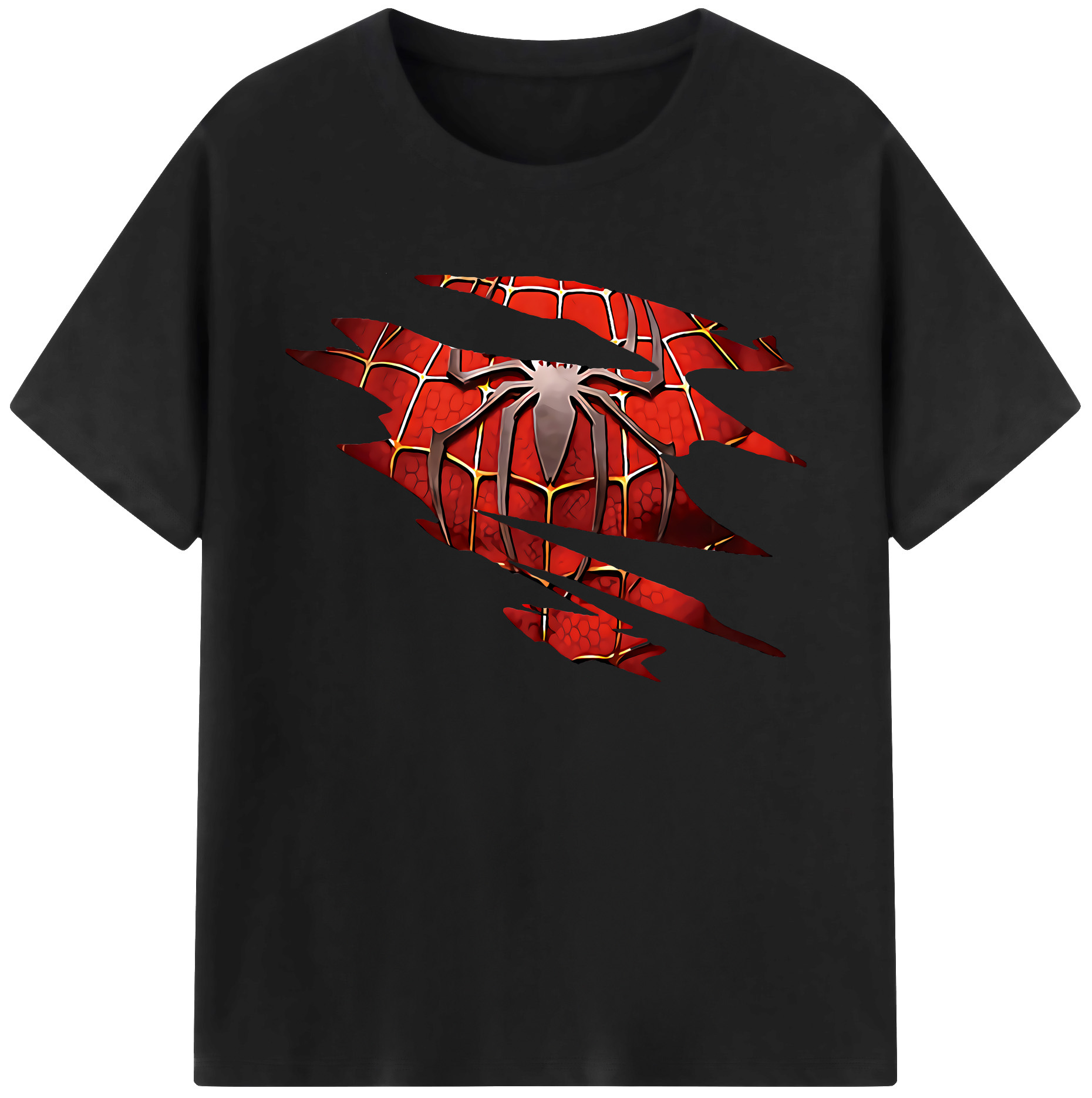 （画像用） Spider Man スパイダーマン 綿100％ メンズ半袖Tシャツ｜肌触りやわらか＆通気性