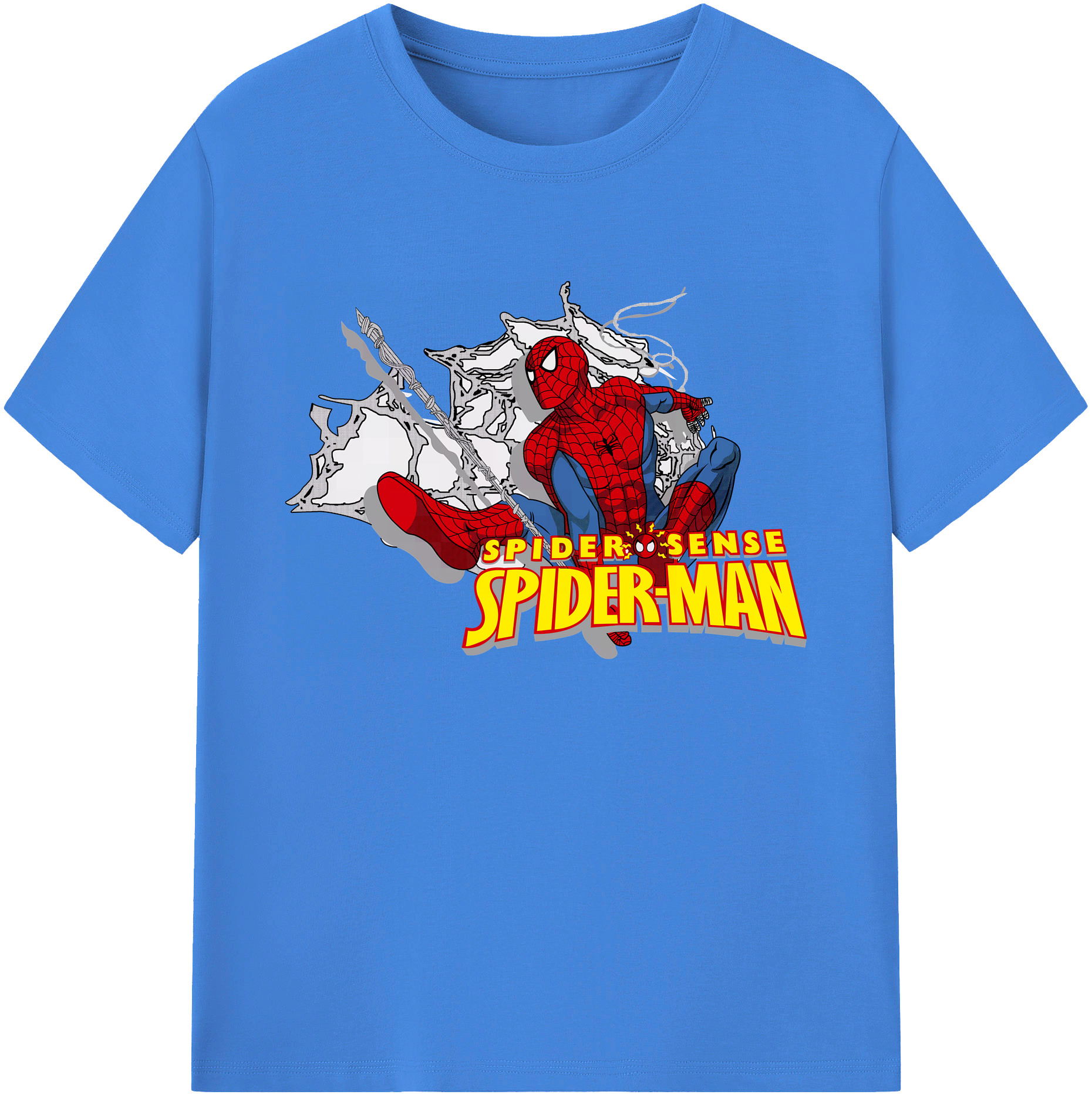 （画像用） Spider Man スパイダーマン 綿100％ メンズ半袖Tシャツ｜肌触りやわらか＆通気性