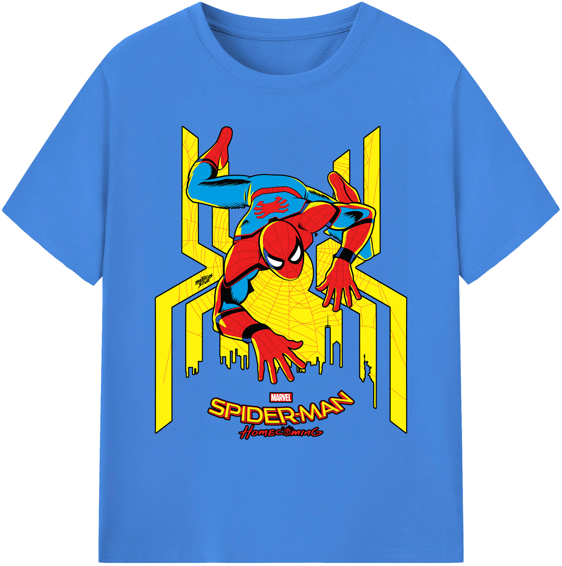 （画像用） Spider Man スパイダーマン 綿100％ メンズ半袖Tシャツ｜肌触りやわらか＆通気性