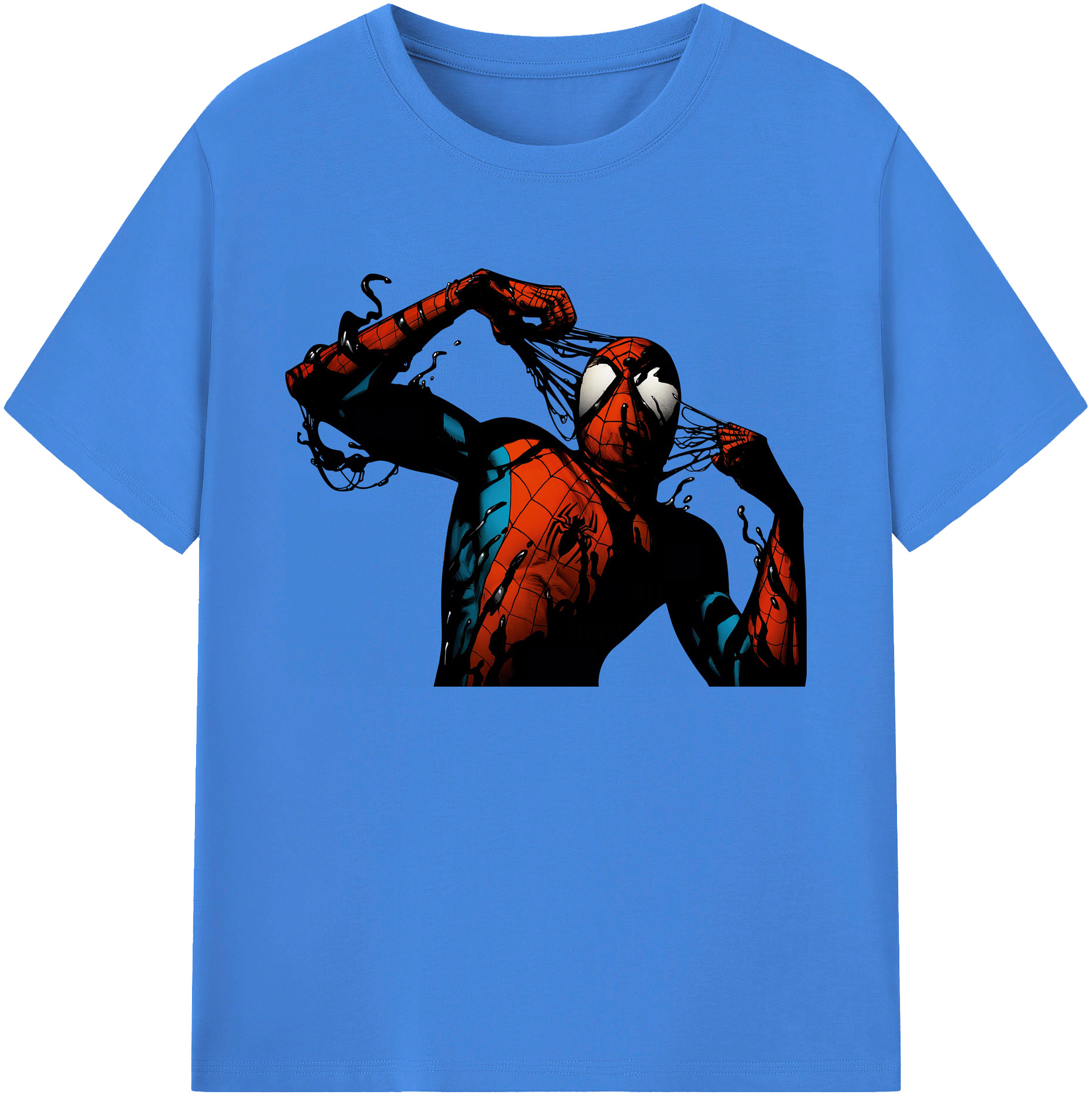 （画像用） Spider Man スパイダーマン 綿100％ メンズ半袖Tシャツ｜肌触りやわらか＆通気性