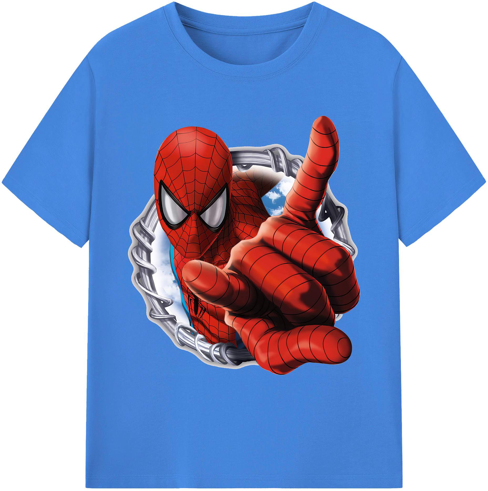 （画像用） Spider Man スパイダーマン 綿100％ メンズ半袖Tシャツ｜肌触りやわらか＆通気性