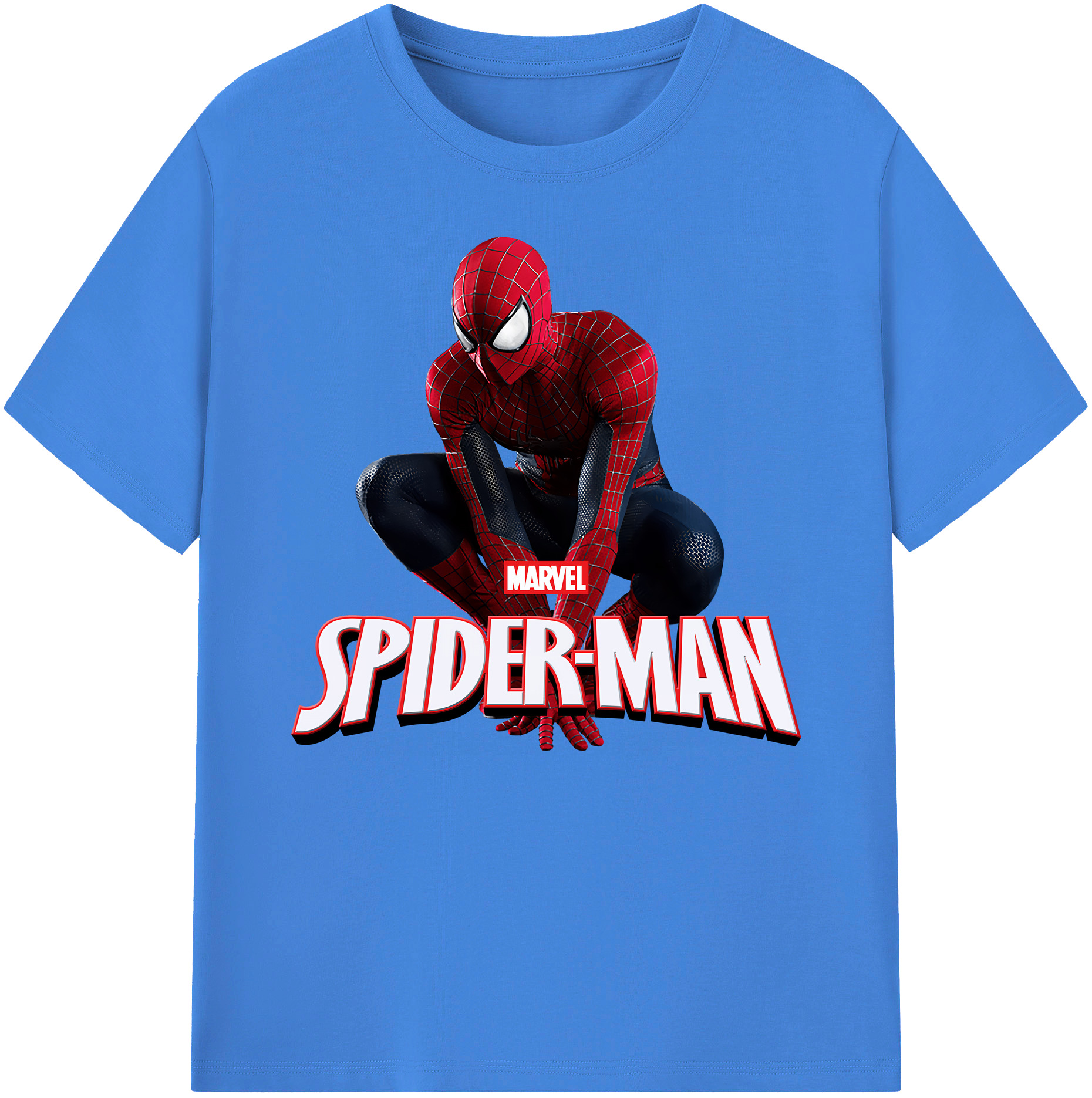（画像用） Spider Man スパイダーマン 綿100％ メンズ半袖Tシャツ｜肌触りやわらか＆通気性