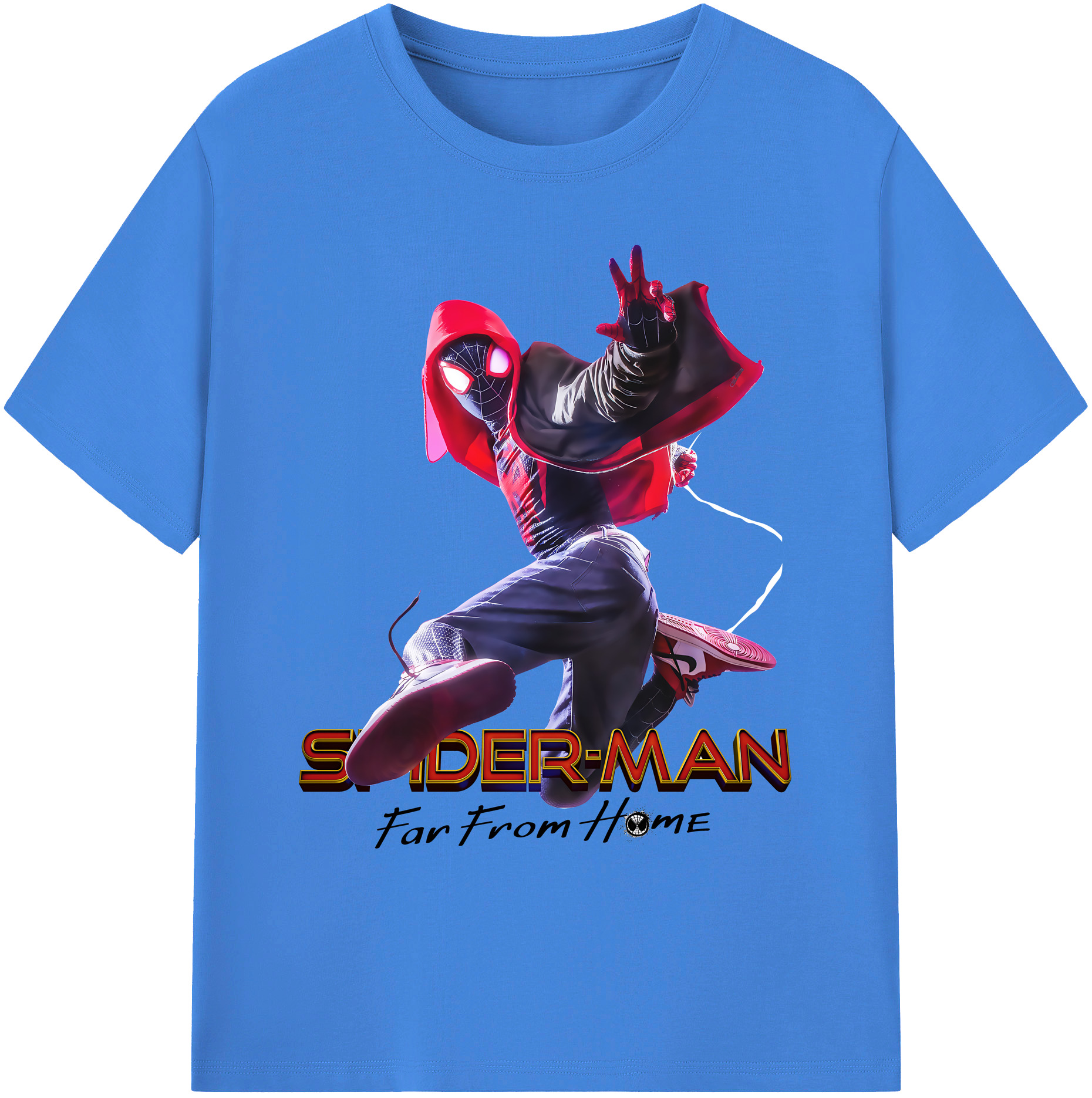 （画像用） Spider Man スパイダーマン 綿100％ メンズ半袖Tシャツ｜肌触りやわらか＆通気性