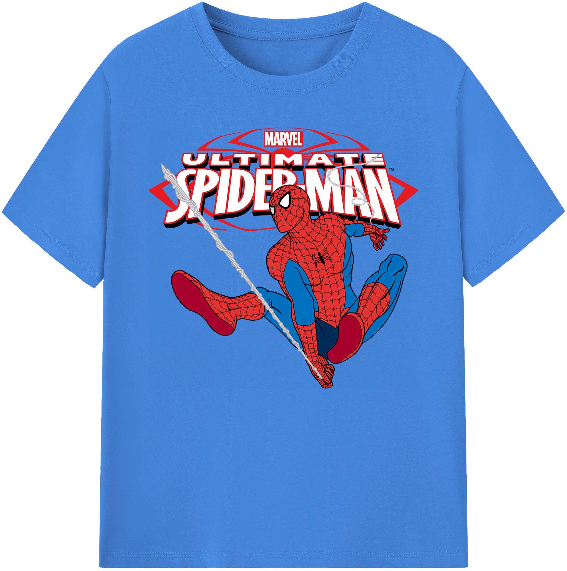 （画像用） Spider Man スパイダーマン 綿100％ メンズ半袖Tシャツ｜肌触りやわらか＆通気性