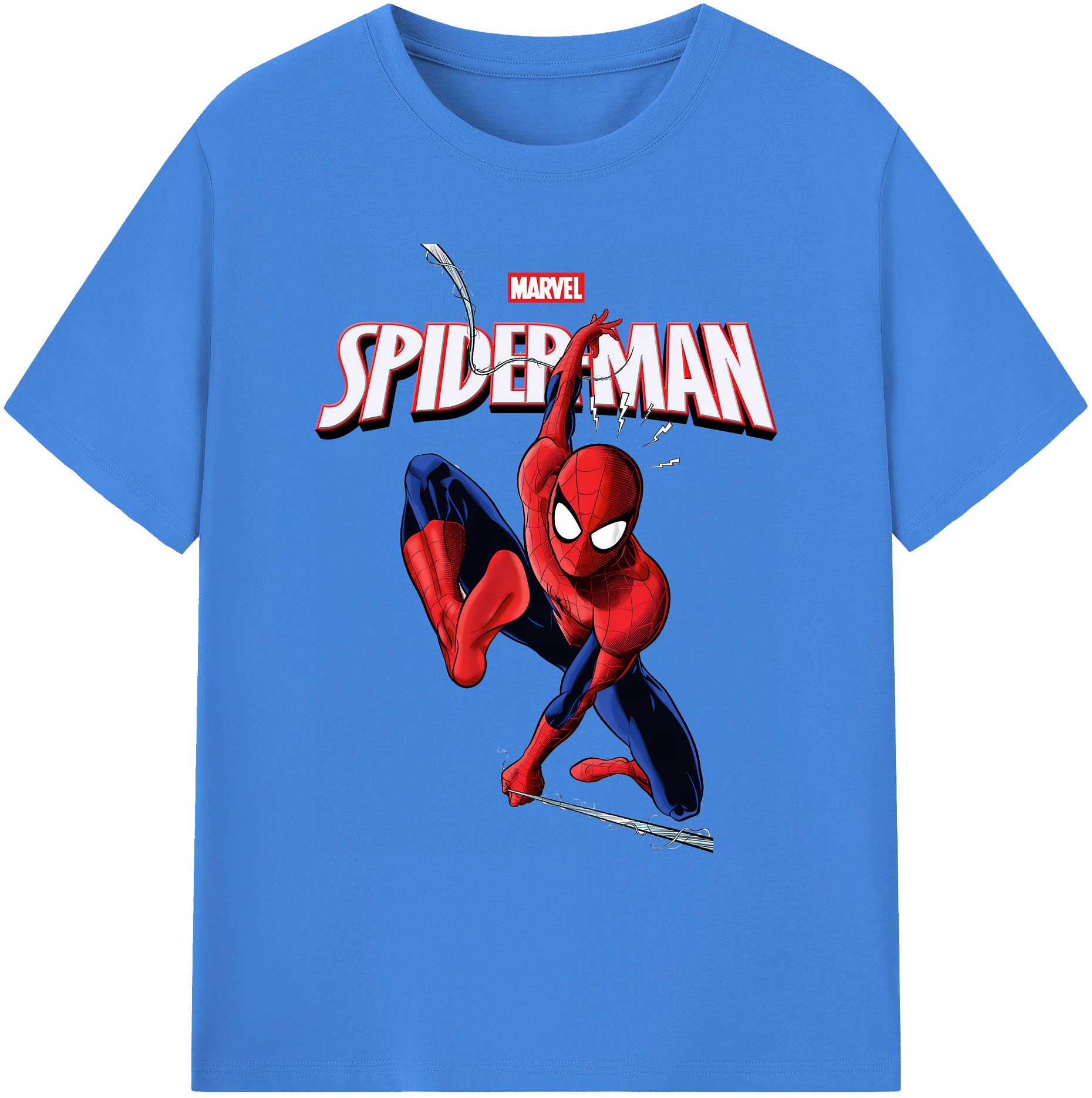 （画像用） Spider Man スパイダーマン 綿100％ メンズ半袖Tシャツ｜肌触りやわらか＆通気性