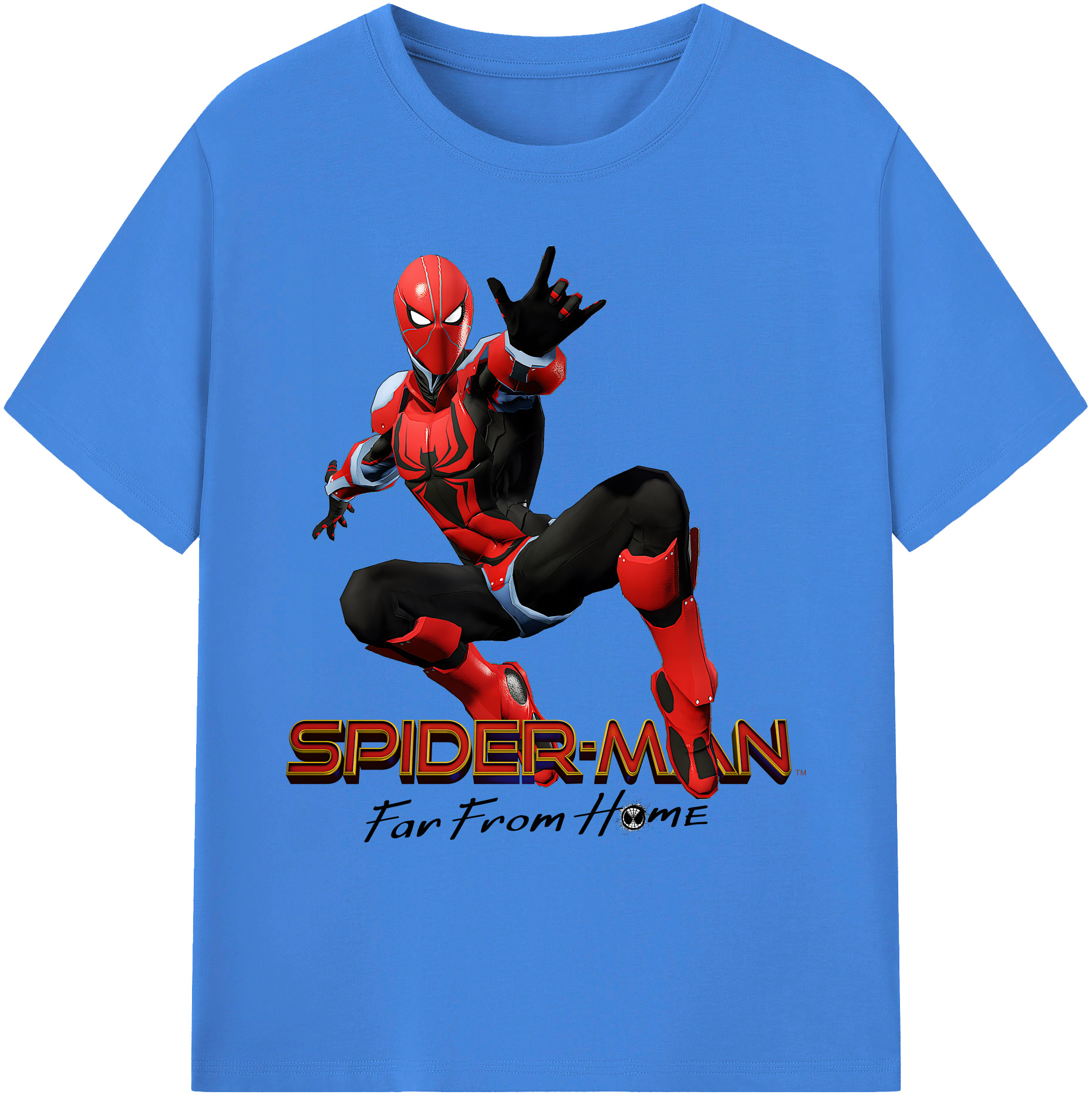 （画像用） Spider Man スパイダーマン 綿100％ メンズ半袖Tシャツ｜肌触りやわらか＆通気性