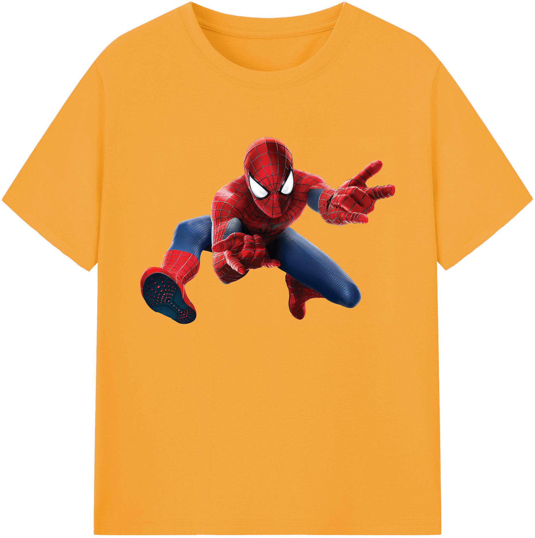 （画像用） Spider Man スパイダーマン 綿100％ メンズ半袖Tシャツ｜肌触りやわらか＆通気性