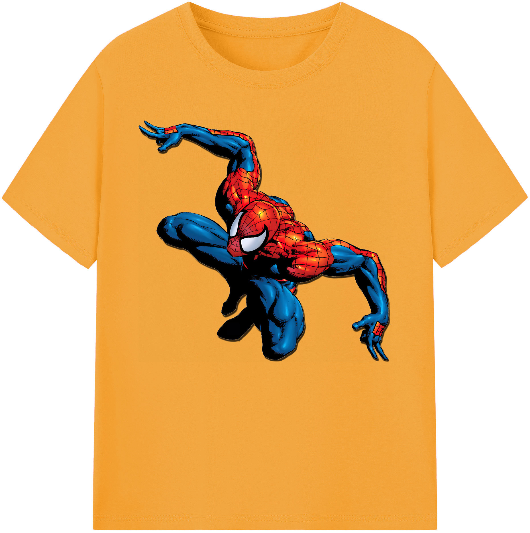 （画像用） Spider Man スパイダーマン 綿100％ メンズ半袖Tシャツ｜肌触りやわらか＆通気性