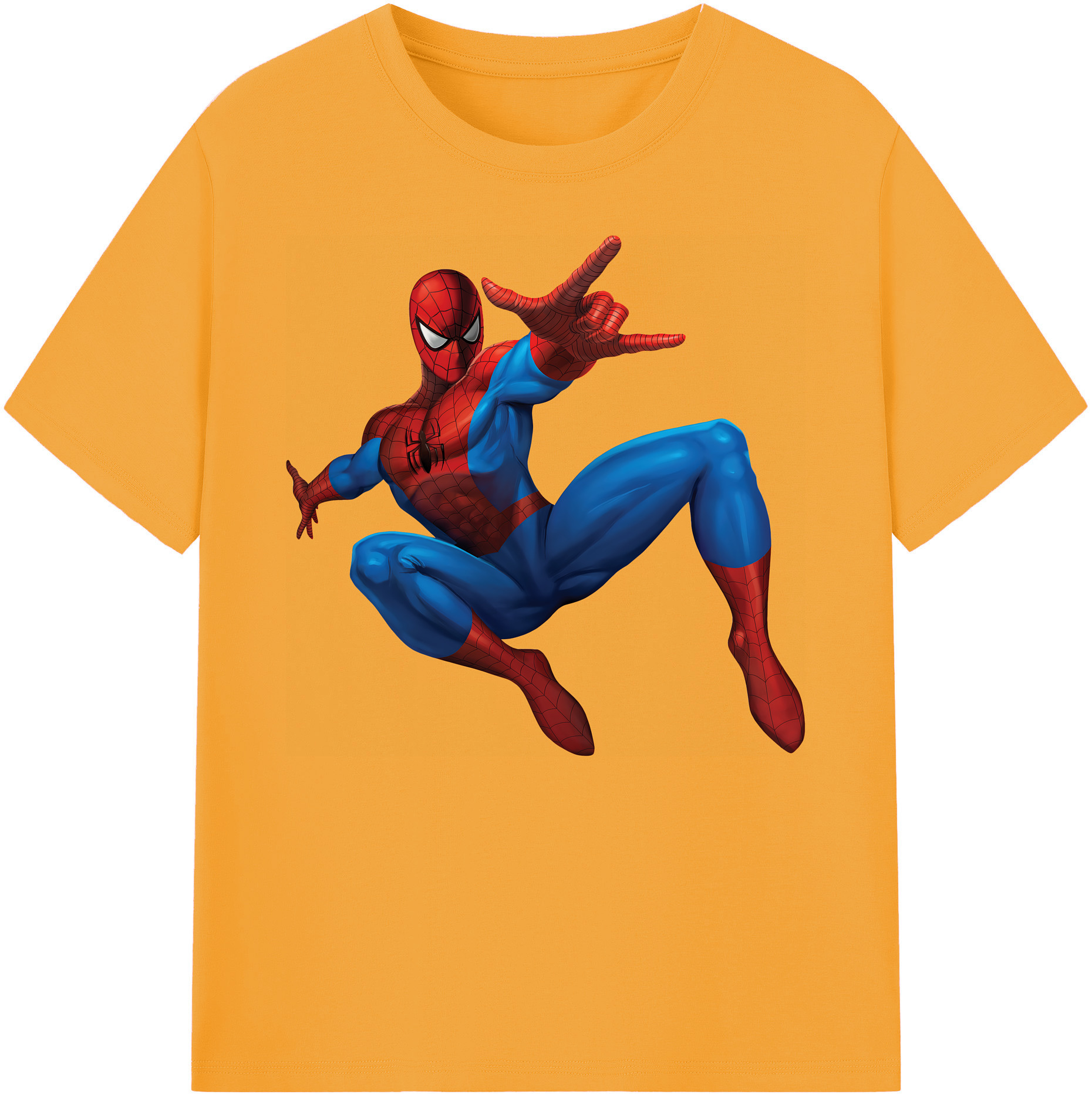 （画像用） Spider Man スパイダーマン 綿100％ メンズ半袖Tシャツ｜肌触りやわらか＆通気性