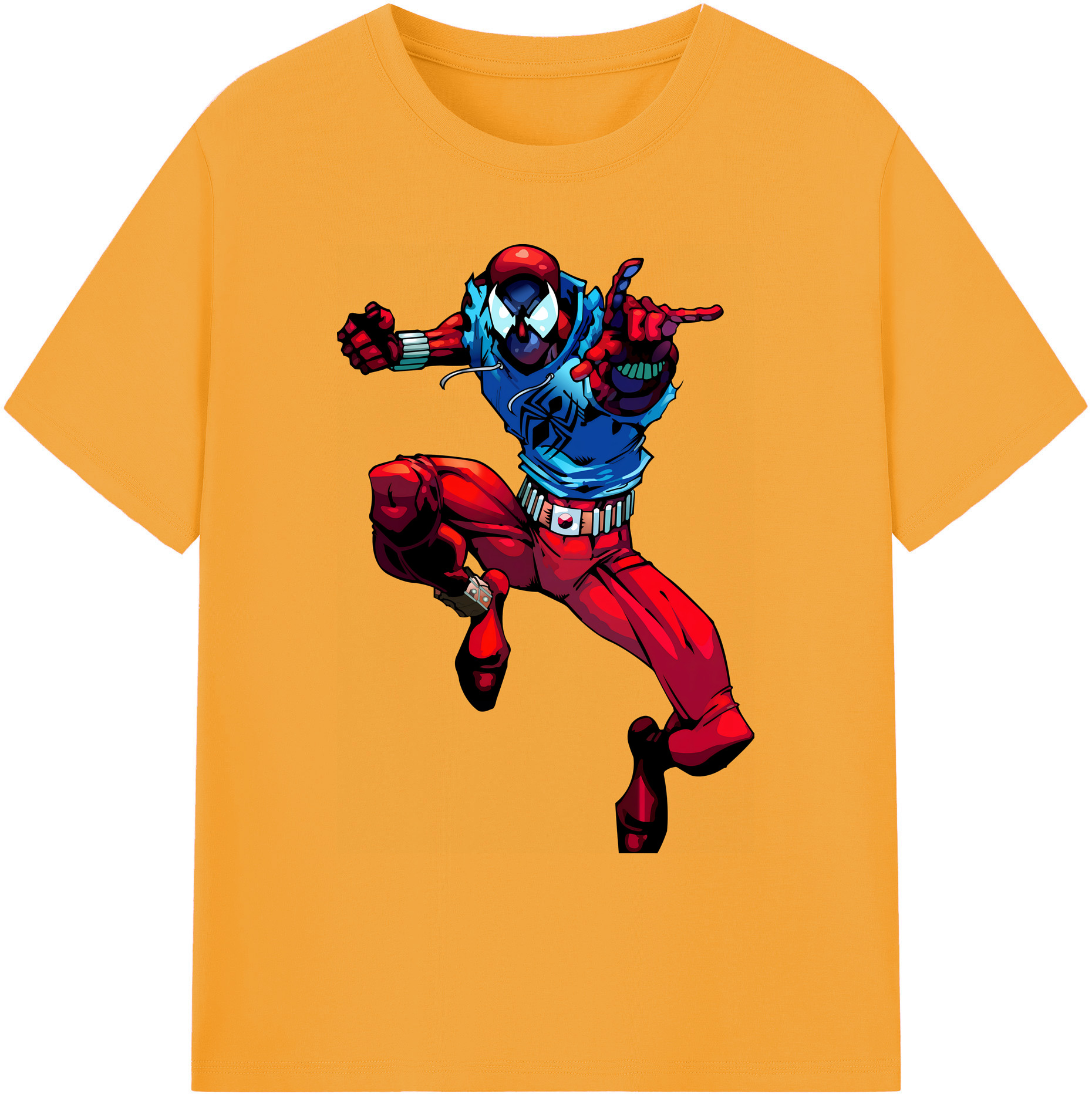 （画像用） Spider Man スパイダーマン 綿100％ メンズ半袖Tシャツ｜肌触りやわらか＆通気性
