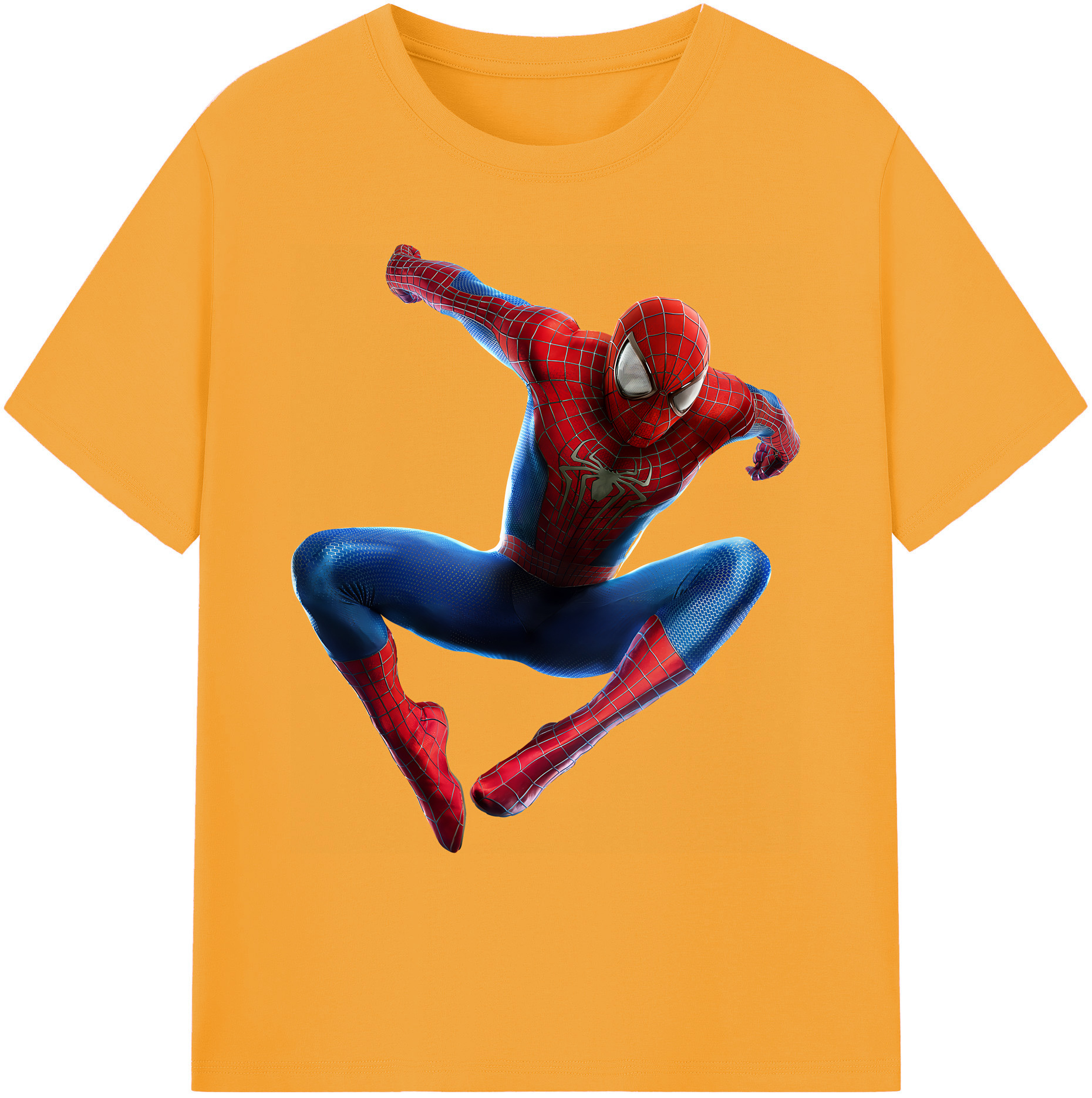 （画像用） Spider Man スパイダーマン 綿100％ メンズ半袖Tシャツ｜肌触りやわらか＆通気性
