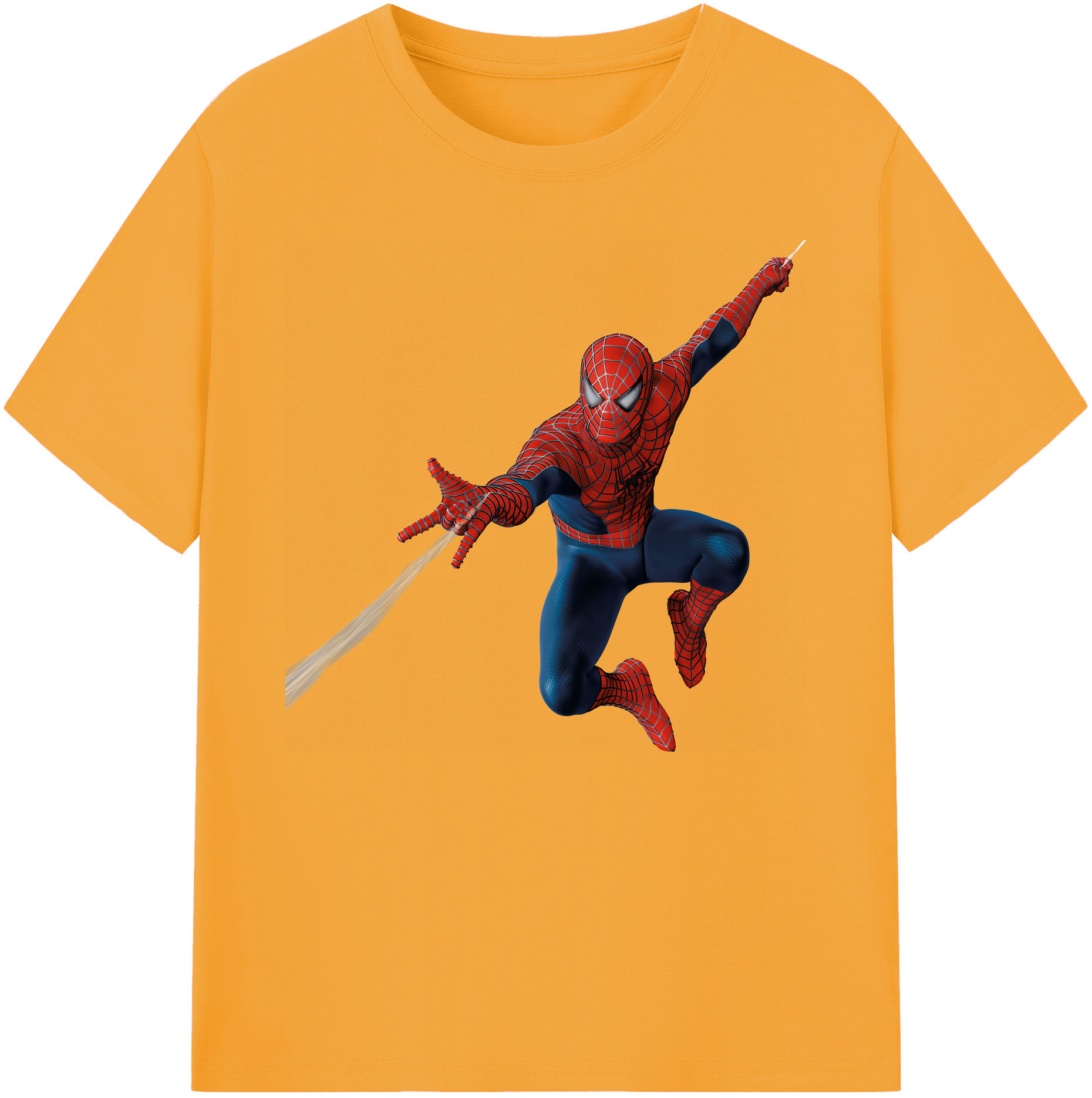 （画像用） Spider Man スパイダーマン 綿100％ メンズ半袖Tシャツ｜肌触りやわらか＆通気性