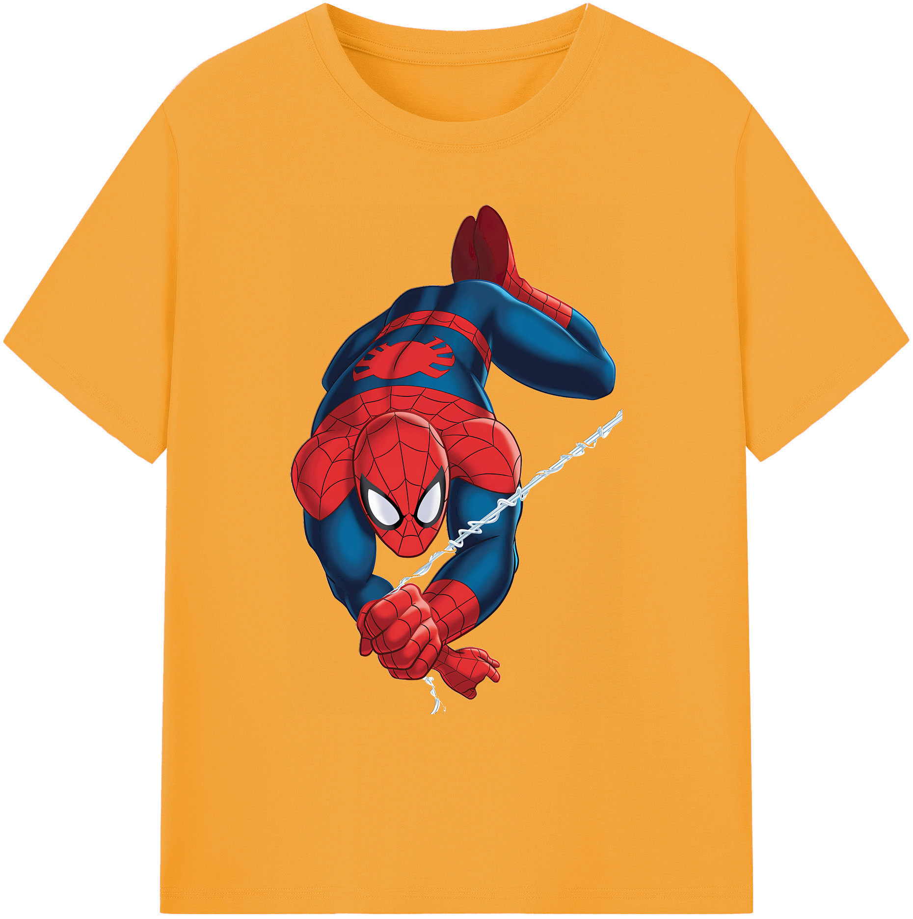 （画像用） Spider Man スパイダーマン 綿100％ メンズ半袖Tシャツ｜肌触りやわらか＆通気性