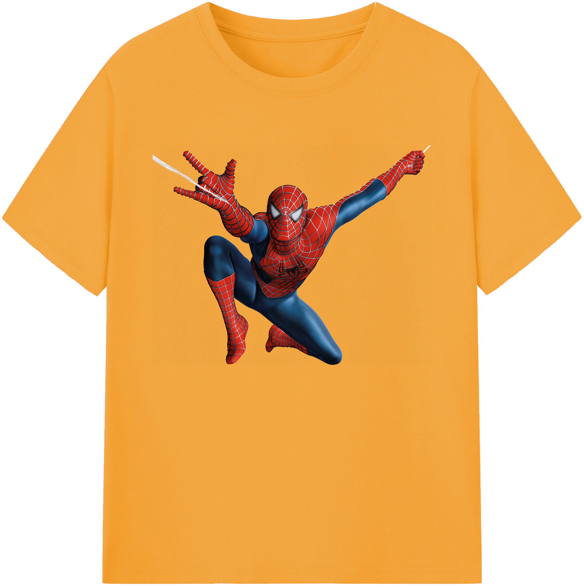（画像用） Spider Man スパイダーマン 綿100％ メンズ半袖Tシャツ｜肌触りやわらか＆通気性