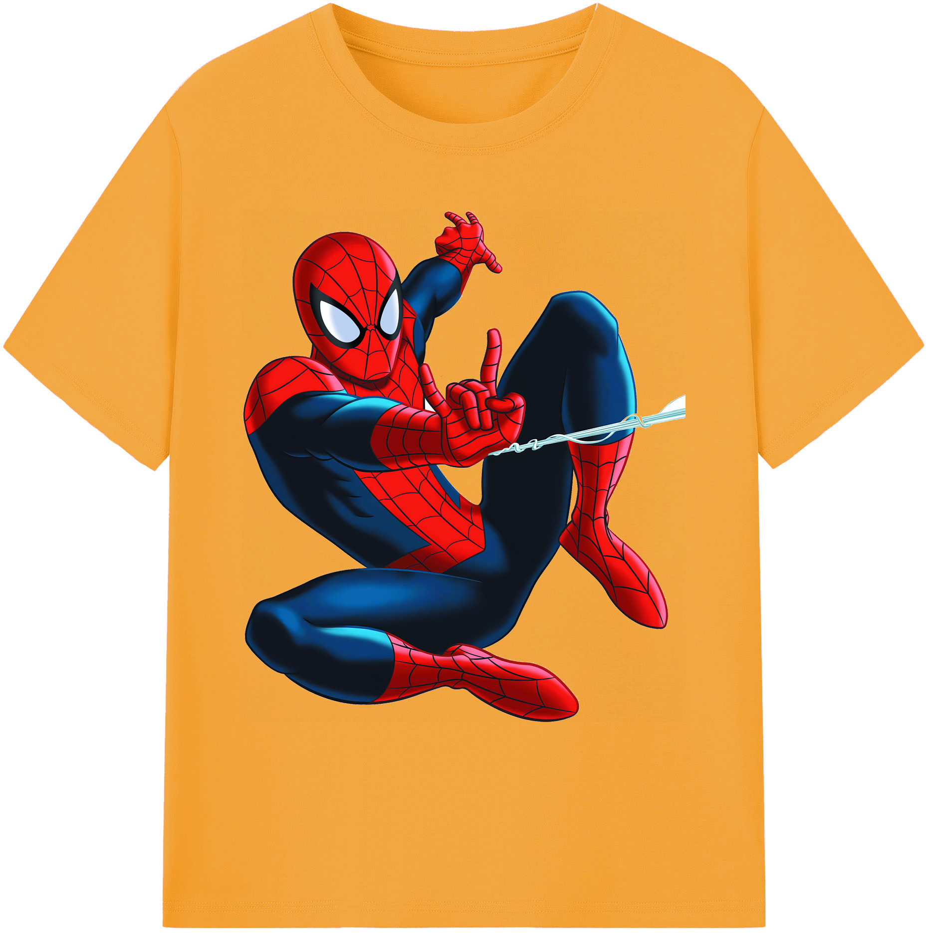 （画像用） Spider Man スパイダーマン 綿100％ メンズ半袖Tシャツ｜肌触りやわらか＆通気性