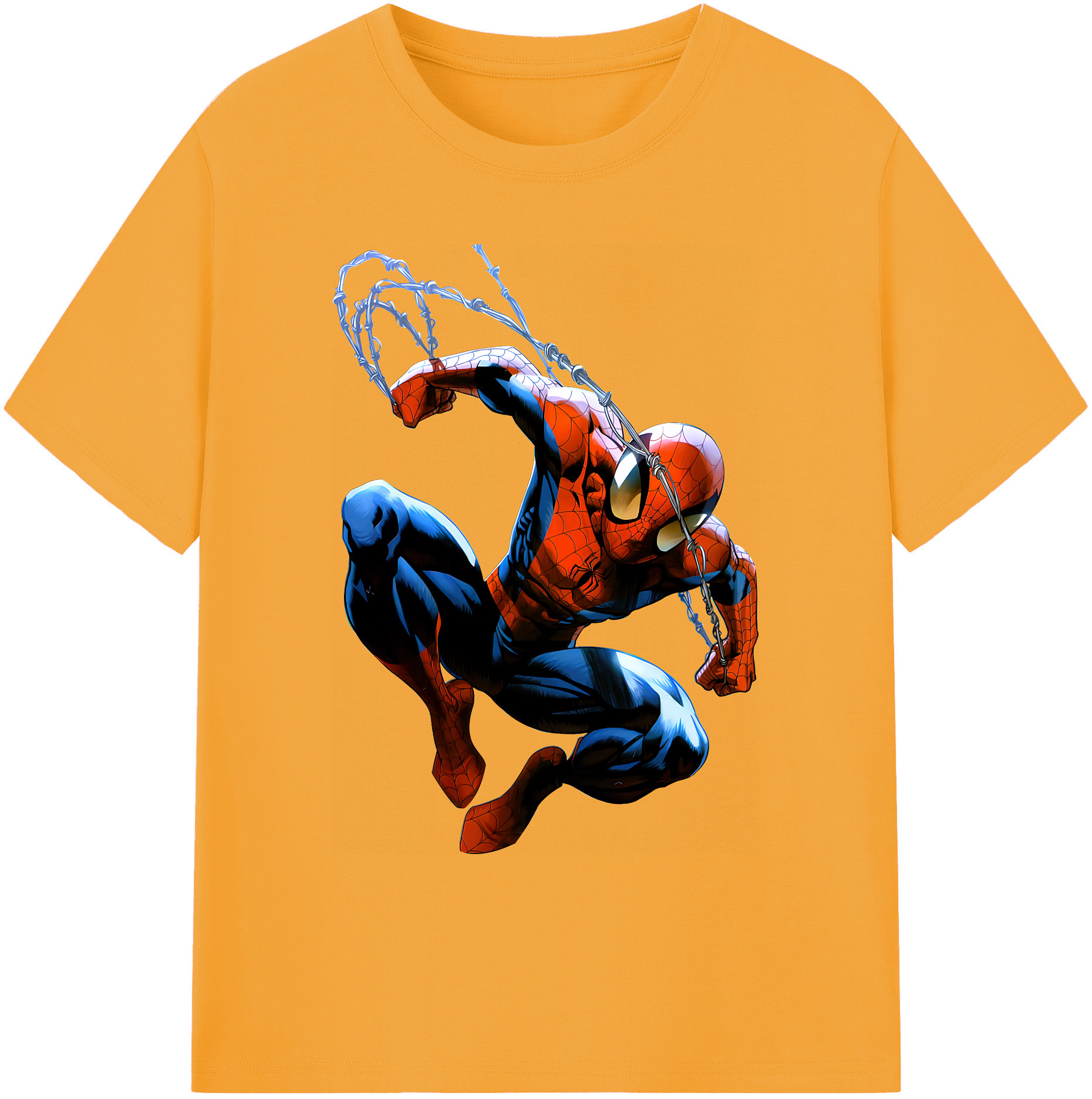 （画像用） Spider Man スパイダーマン 綿100％ メンズ半袖Tシャツ｜肌触りやわらか＆通気性