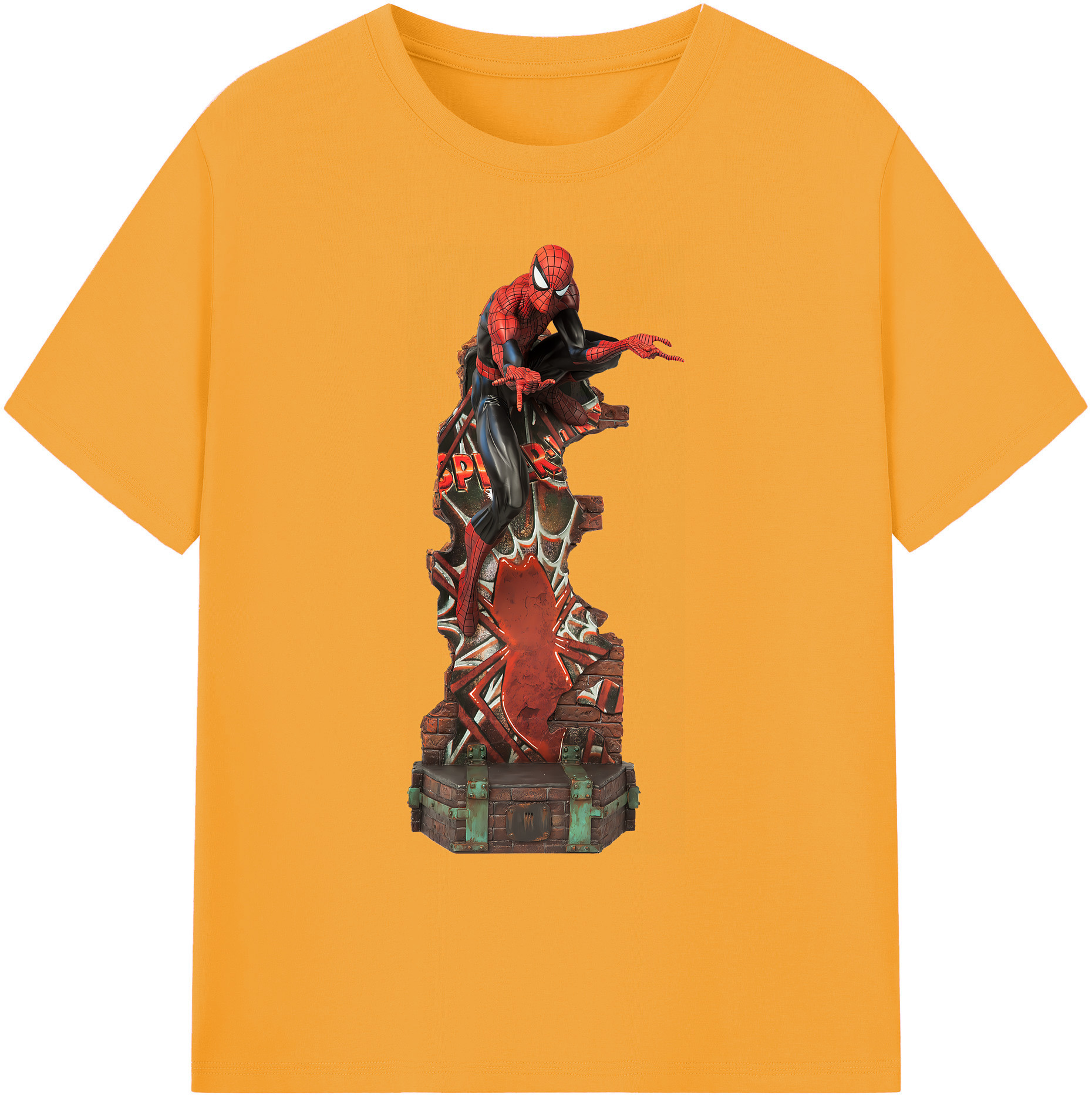 （画像用） Spider Man スパイダーマン 綿100％ メンズ半袖Tシャツ｜肌触りやわらか＆通気性