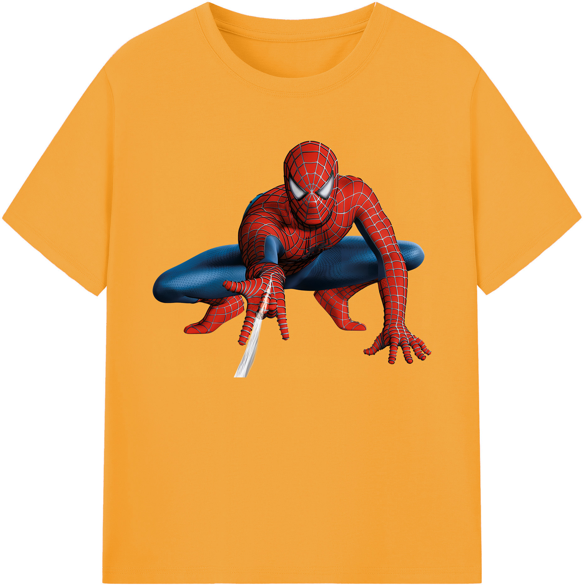 （画像用） Spider Man スパイダーマン 綿100％ メンズ半袖Tシャツ｜肌触りやわらか＆通気性