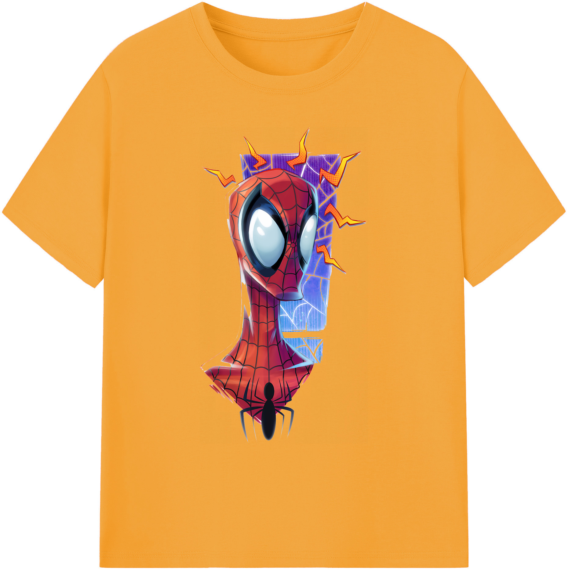 （画像用） Spider Man スパイダーマン 綿100％ メンズ半袖Tシャツ｜肌触りやわらか＆通気性
