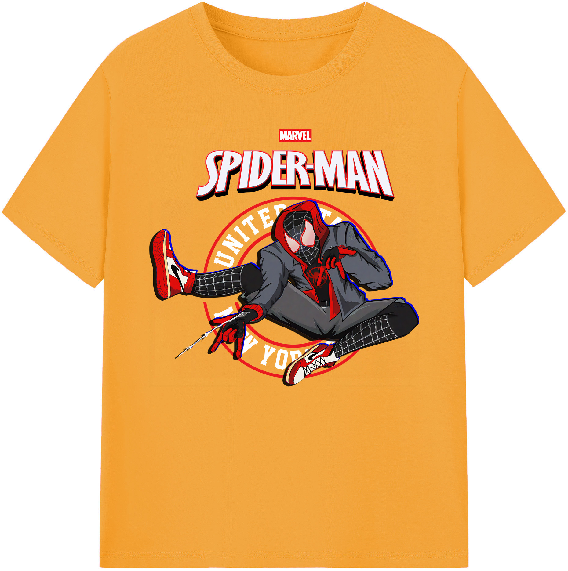 （画像用） Spider Man スパイダーマン 綿100％ メンズ半袖Tシャツ｜肌触りやわらか＆通気性