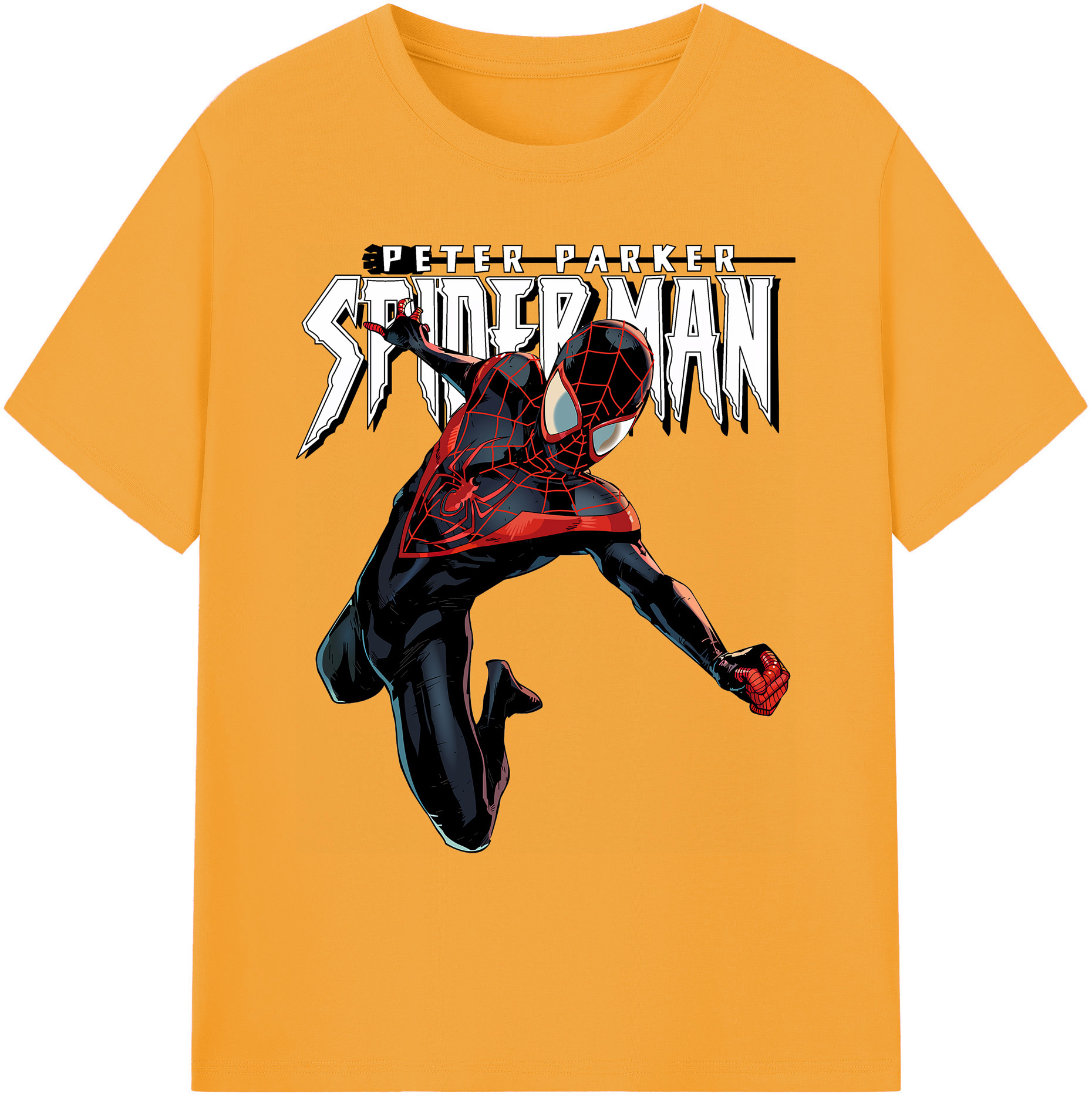 （画像用） Spider Man スパイダーマン 綿100％ メンズ半袖Tシャツ｜肌触りやわらか＆通気性