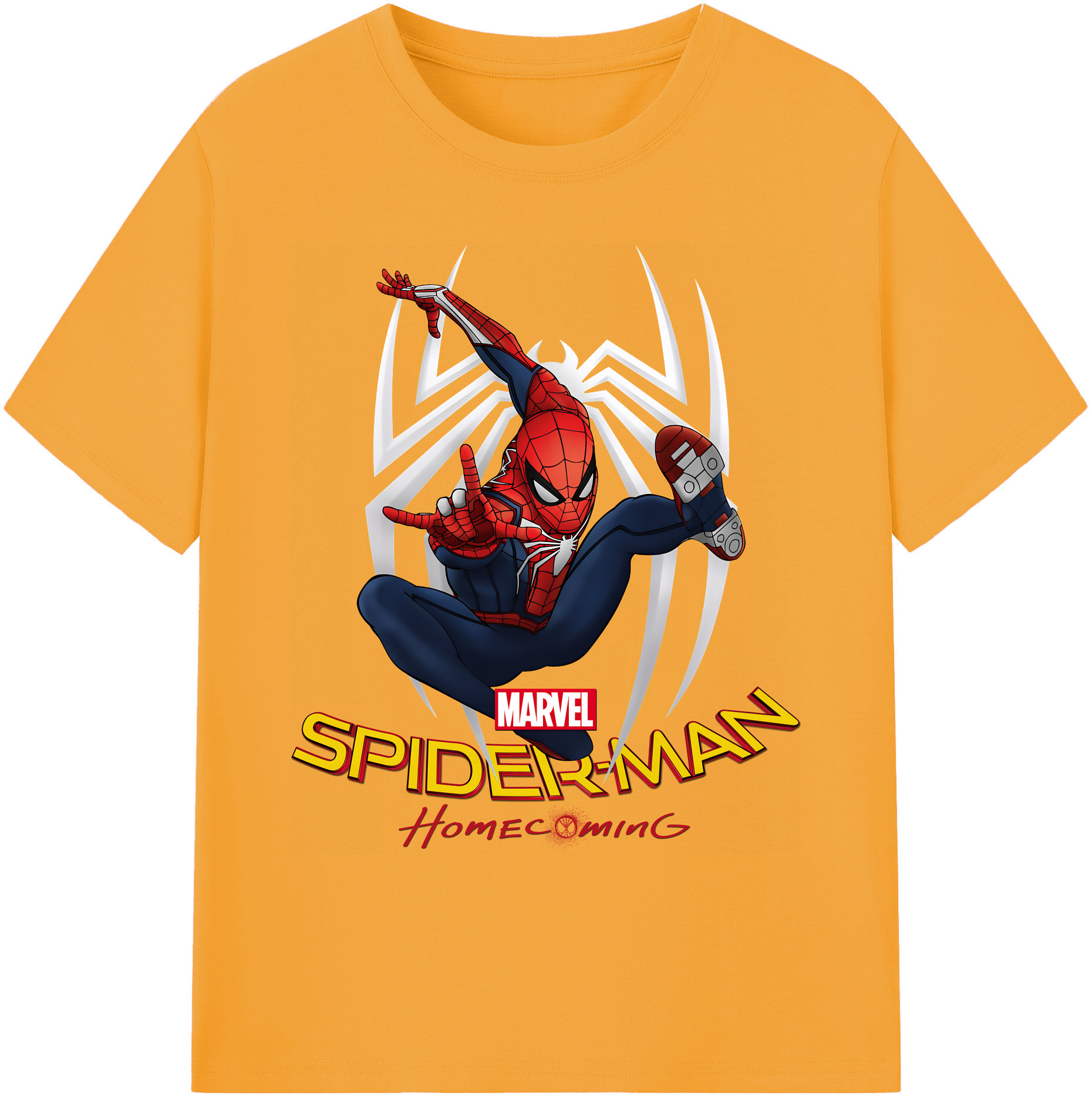（画像用） Spider Man スパイダーマン 綿100％ メンズ半袖Tシャツ｜肌触りやわらか＆通気性