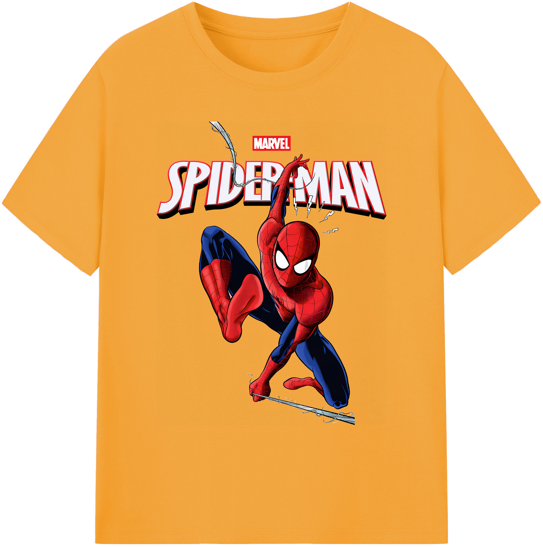 （画像用） Spider Man スパイダーマン 綿100％ メンズ半袖Tシャツ｜肌触りやわらか＆通気性