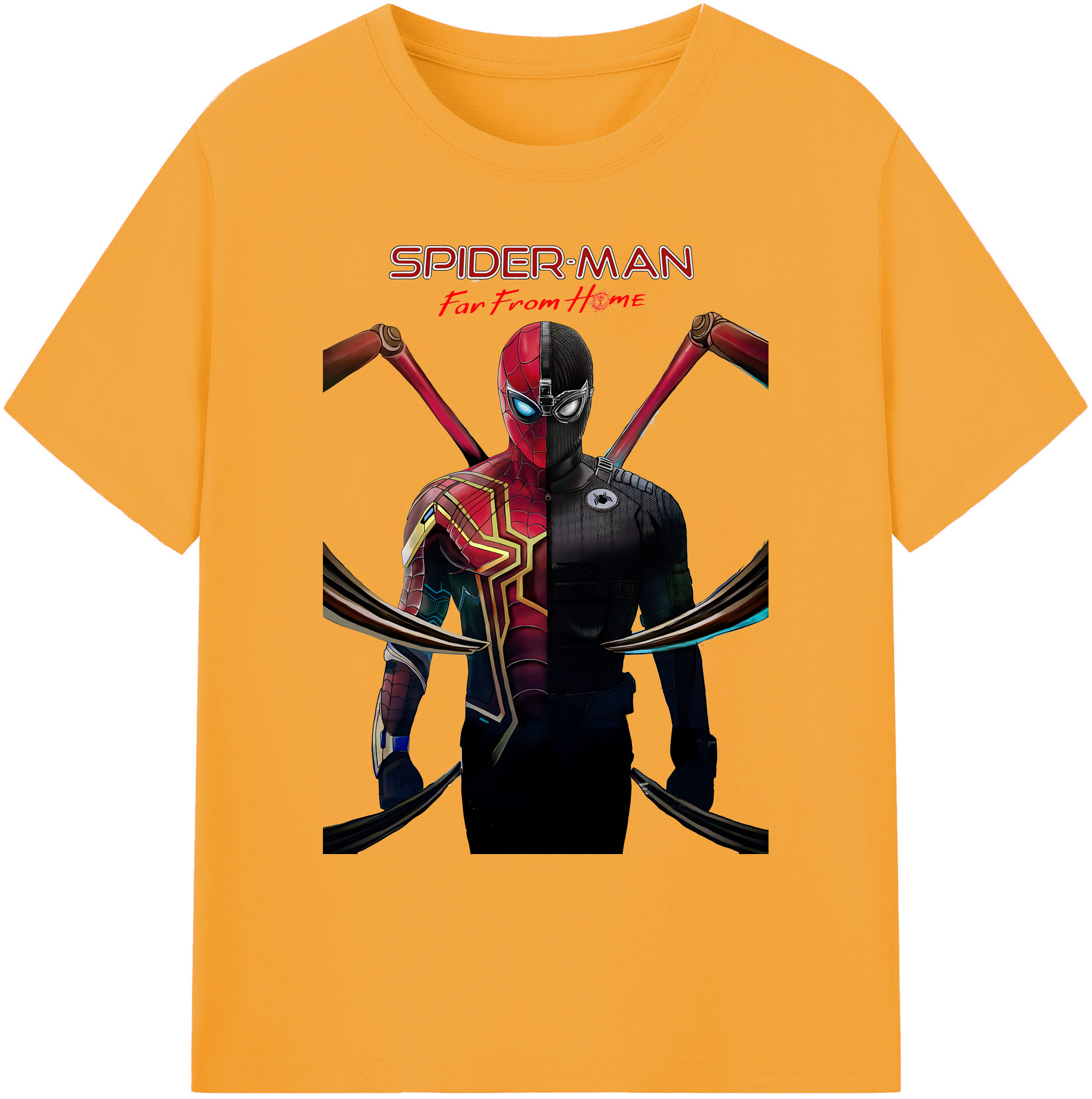 （画像用） Spider Man スパイダーマン 綿100％ メンズ半袖Tシャツ｜肌触りやわらか＆通気性