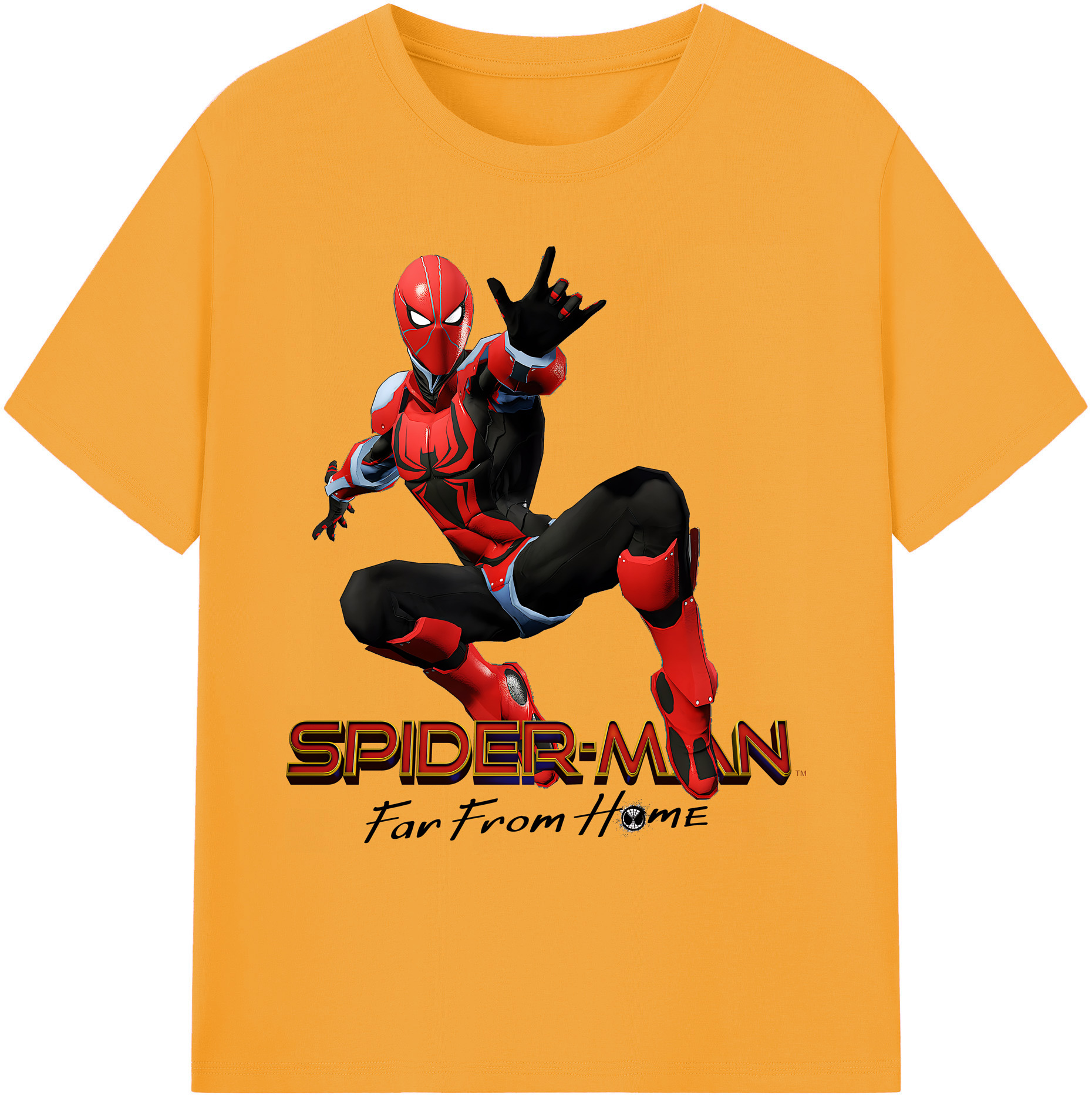 （画像用） Spider Man スパイダーマン 綿100％ メンズ半袖Tシャツ｜肌触りやわらか＆通気性