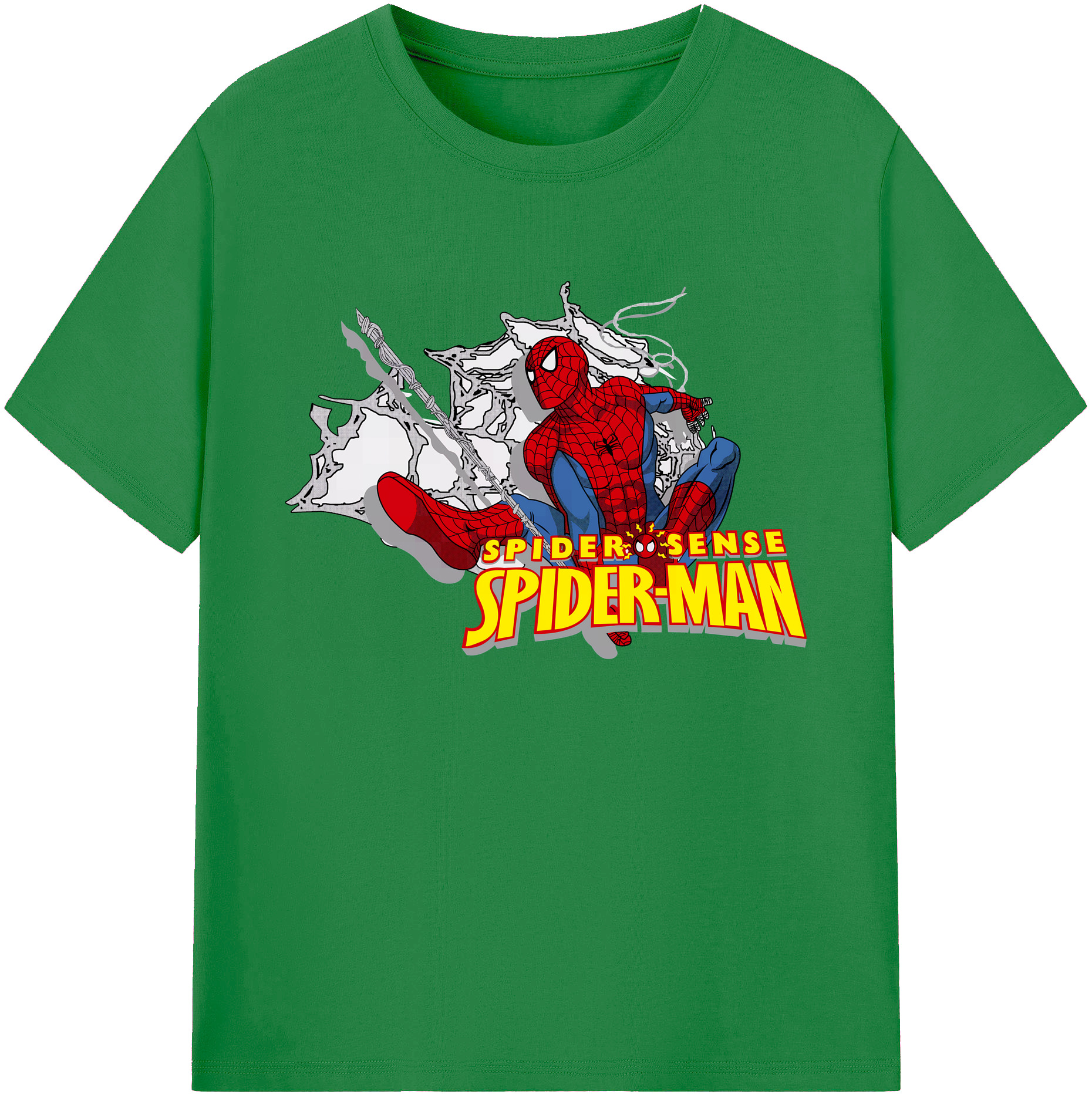 （画像用） Spider Man スパイダーマン 綿100％ メンズ半袖Tシャツ｜肌触りやわらか＆通気性