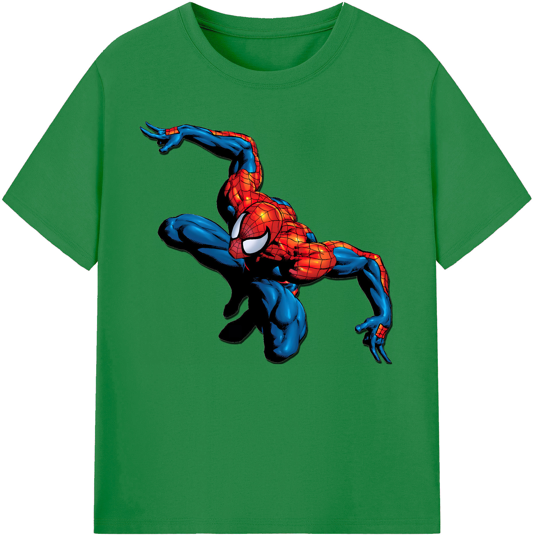 （画像用） Spider Man スパイダーマン 綿100％ メンズ半袖Tシャツ｜肌触りやわらか＆通気性