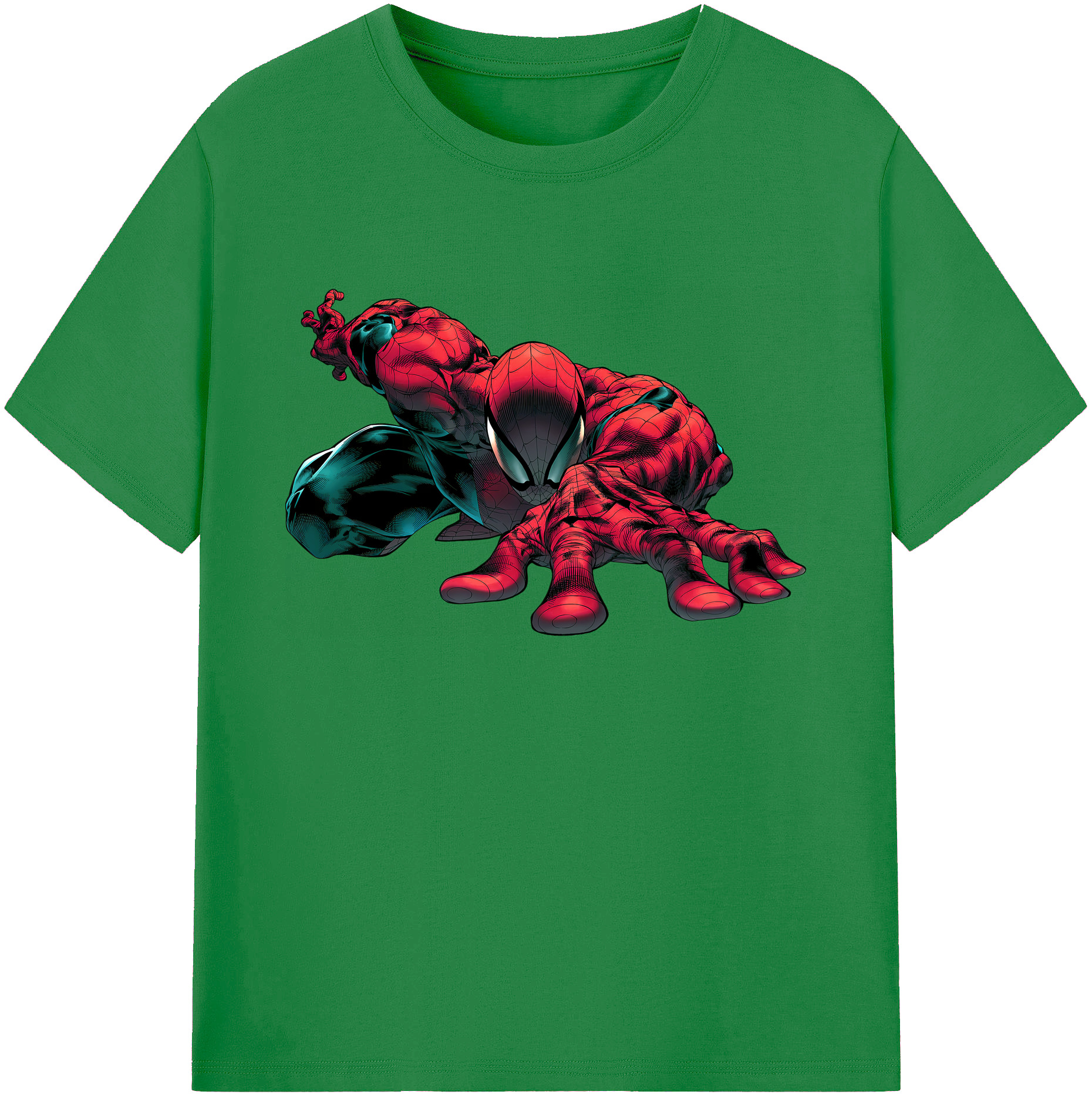 （画像用） Spider Man スパイダーマン 綿100％ メンズ半袖Tシャツ｜肌触りやわらか＆通気性