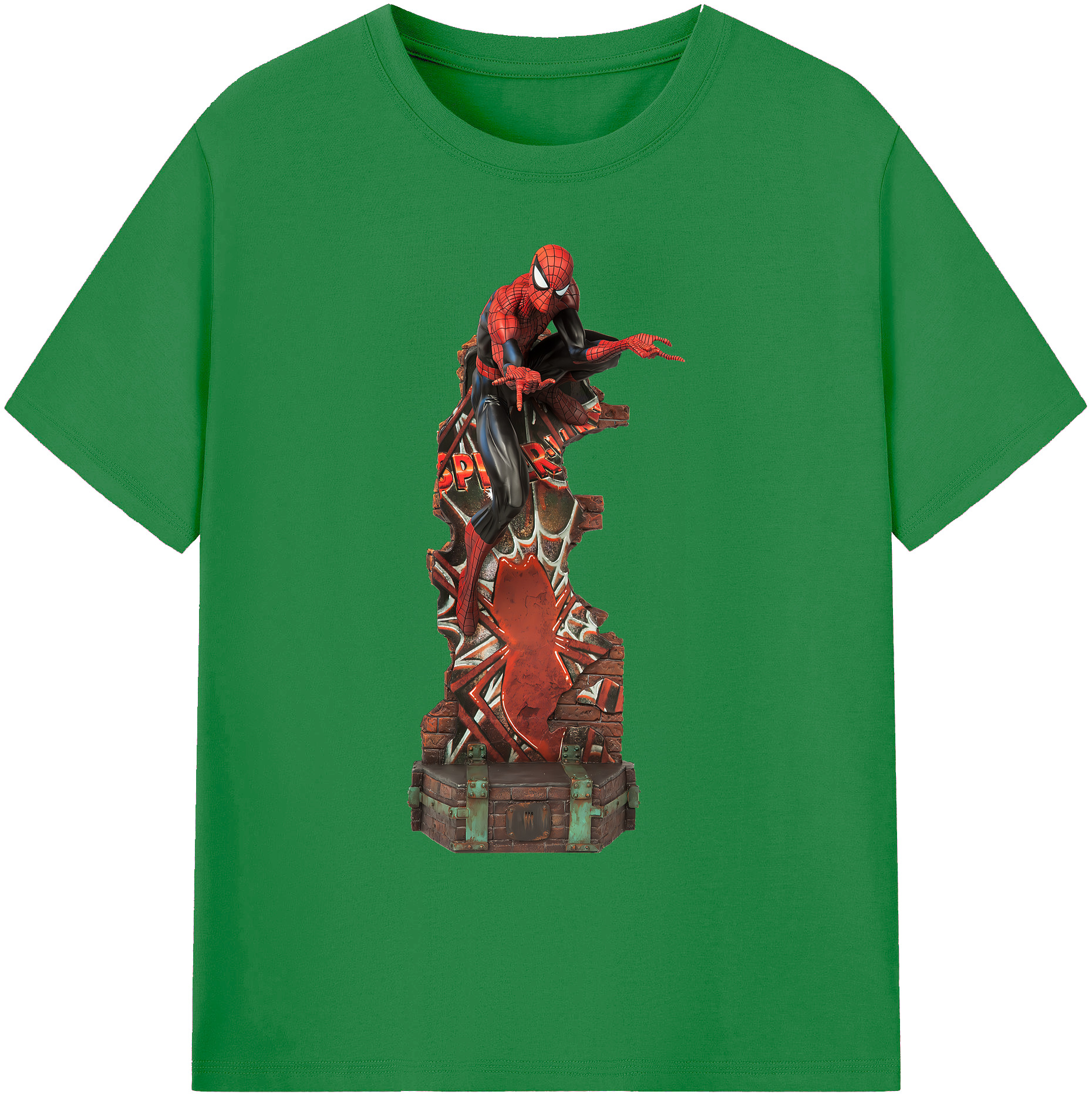 （画像用） Spider Man スパイダーマン 綿100％ メンズ半袖Tシャツ｜肌触りやわらか＆通気性