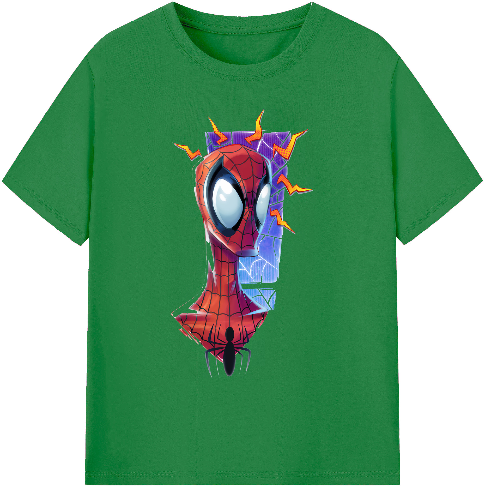 （画像用） Spider Man スパイダーマン 綿100％ メンズ半袖Tシャツ｜肌触りやわらか＆通気性