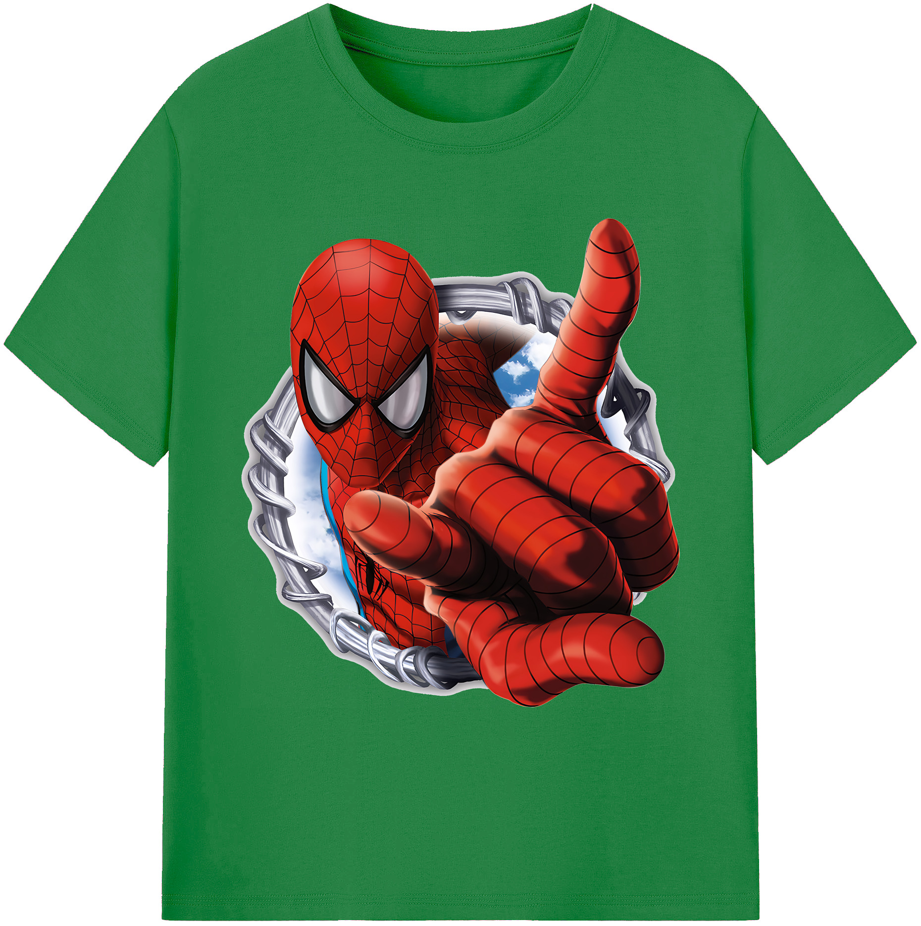 （画像用） Spider Man スパイダーマン 綿100％ メンズ半袖Tシャツ｜肌触りやわらか＆通気性