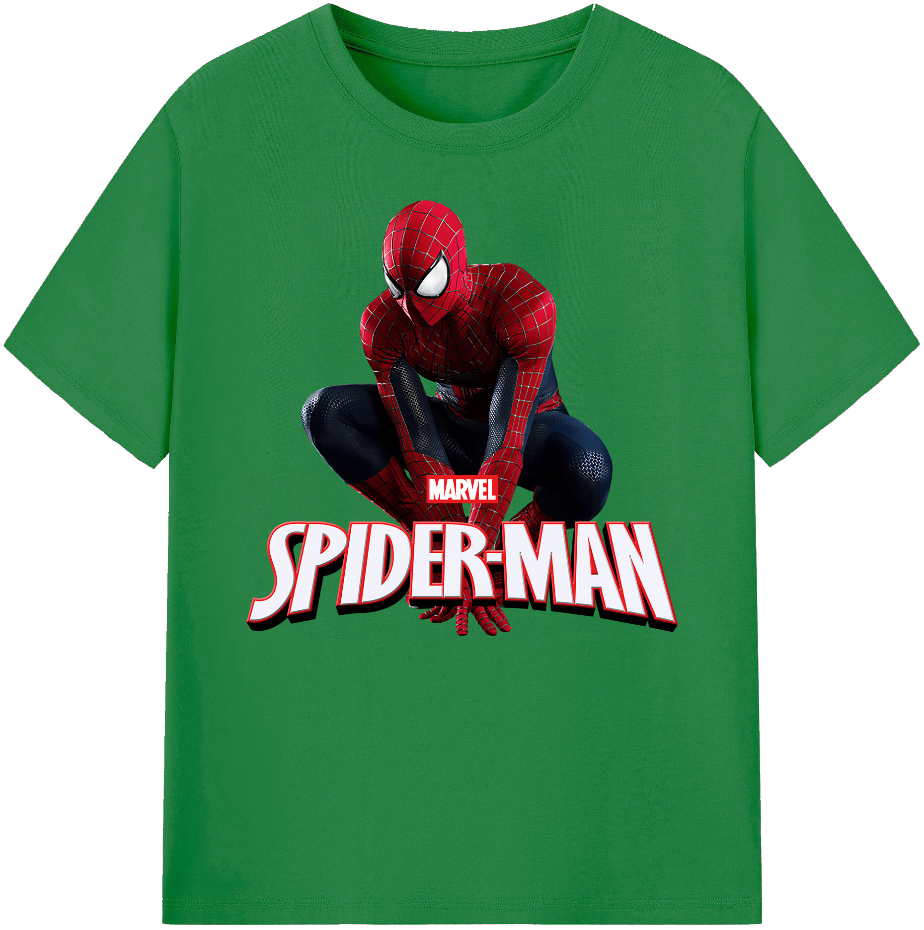 （画像用） Spider Man スパイダーマン 綿100％ メンズ半袖Tシャツ｜肌触りやわらか＆通気性